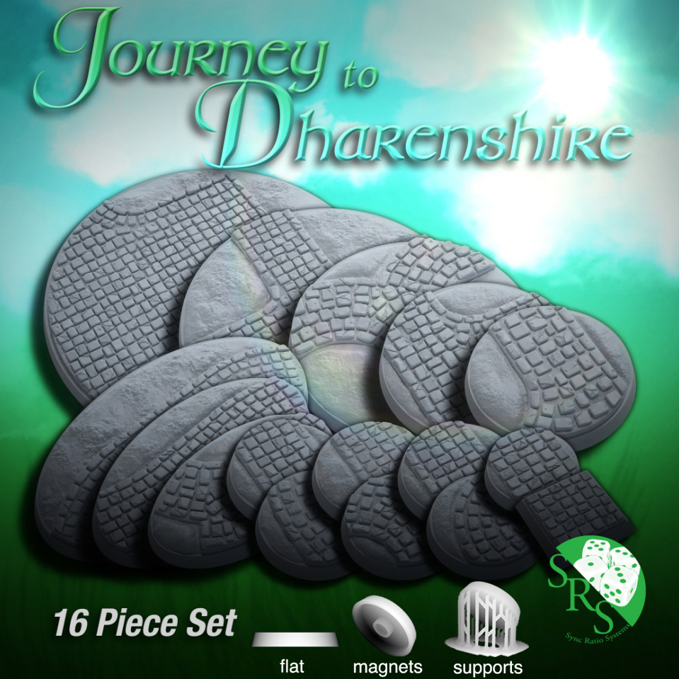 Cobblestone Scenic Bases – Resin 3D Printed Bases for Tabletop Miniatures | 25mm to 120mm Sizes Available