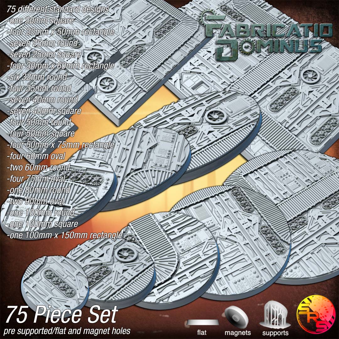 War Factory Scenic Bases – Resin 3D Printed Bases for Tabletop Miniatures | 25mm to 120mm Sizes Available