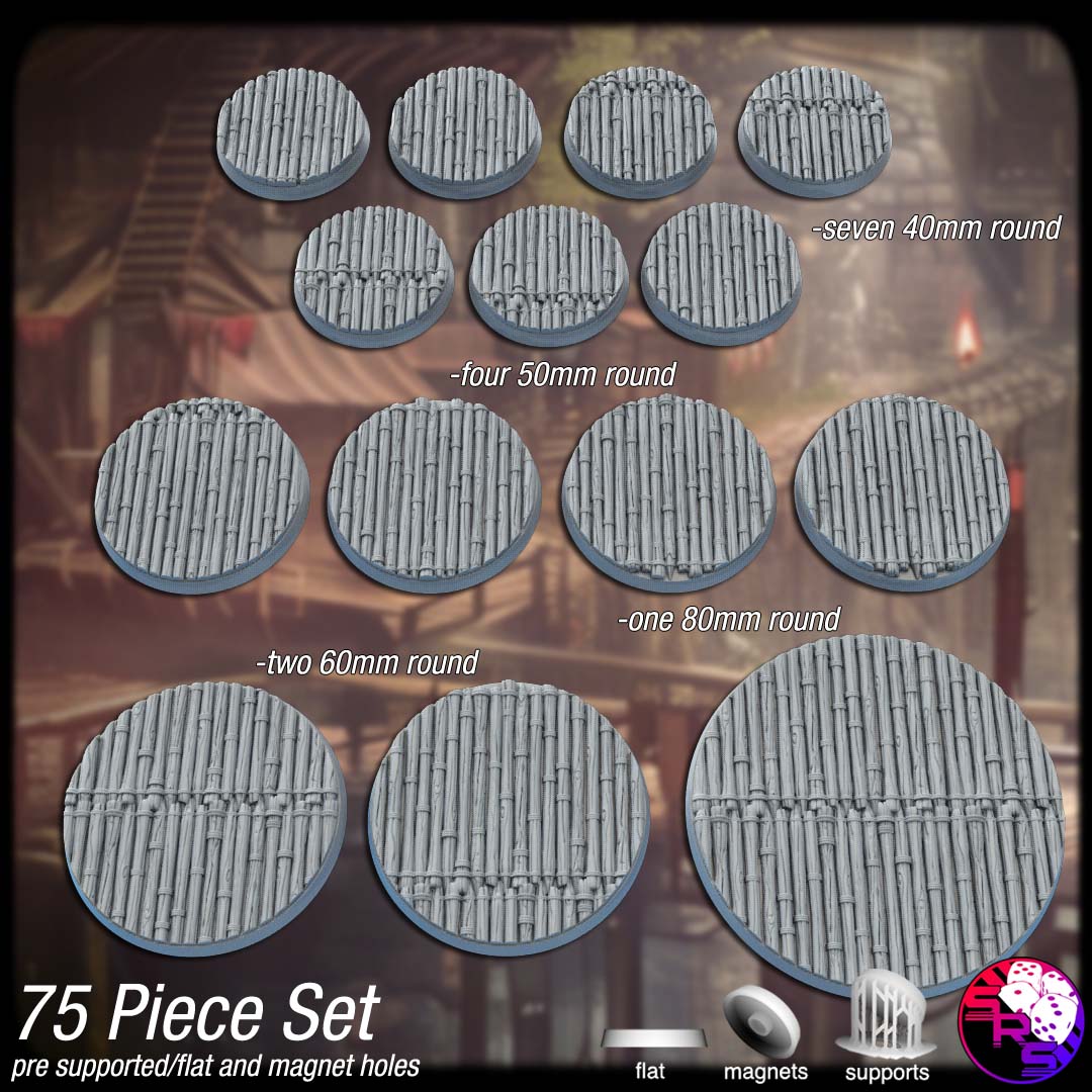 Goblin Fort Scenic Bases – Resin 3D Printed Bases for Tabletop Miniatures | 25mm to 120mm Sizes Available