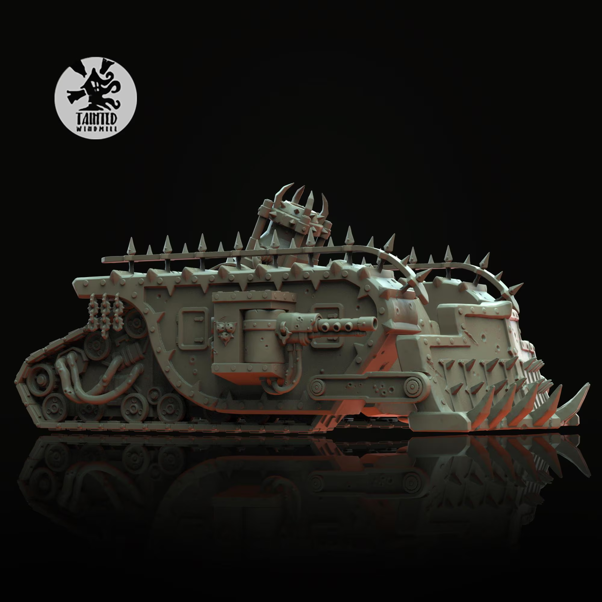 Tainted Mortar Vehicle V2 – Diseased Heavy Artillery Tank (Multipart Resin Model, 28–32mm Scale)