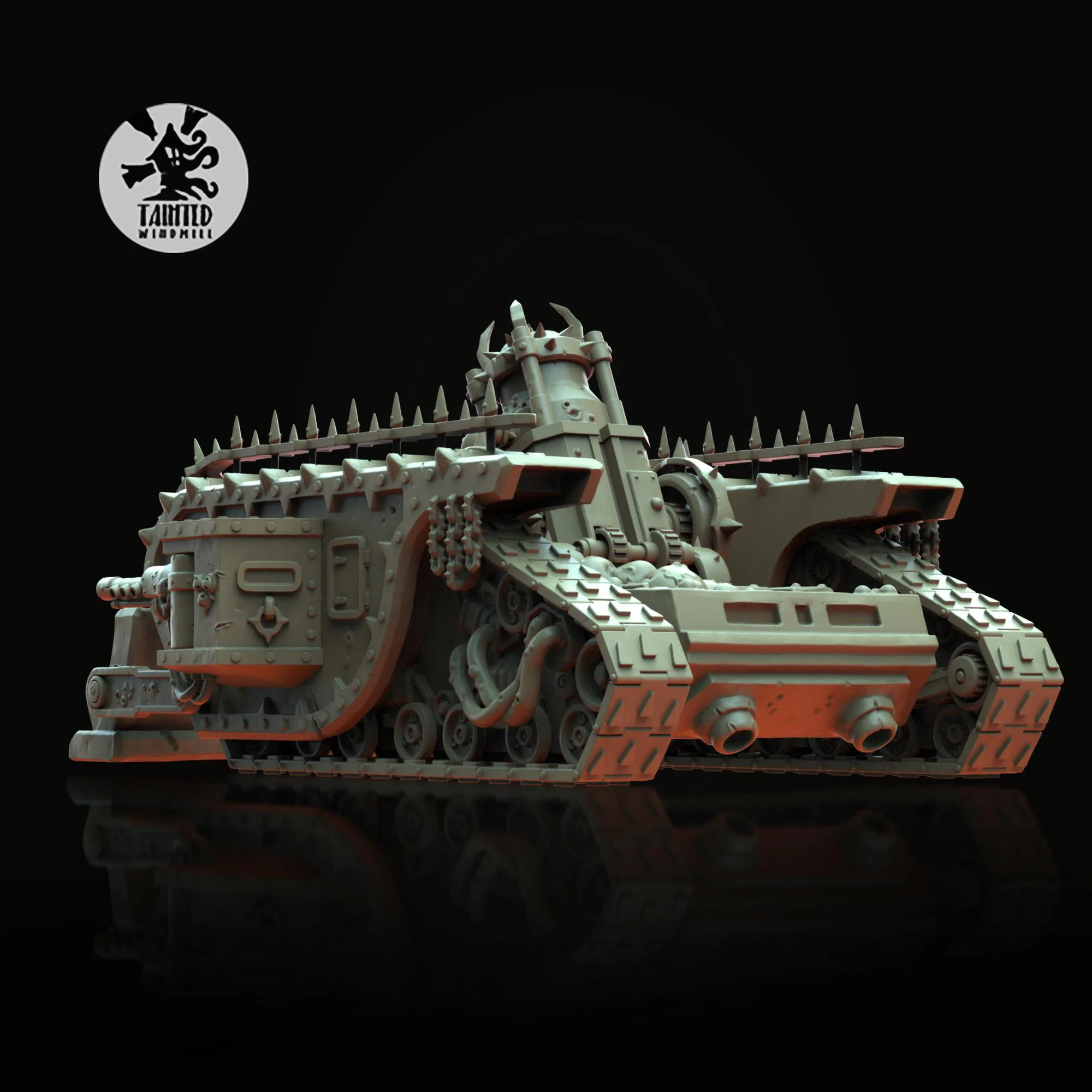 Tainted Mortar Vehicle V2 – Diseased Heavy Artillery Tank (Multipart Resin Model, 28–32mm Scale)