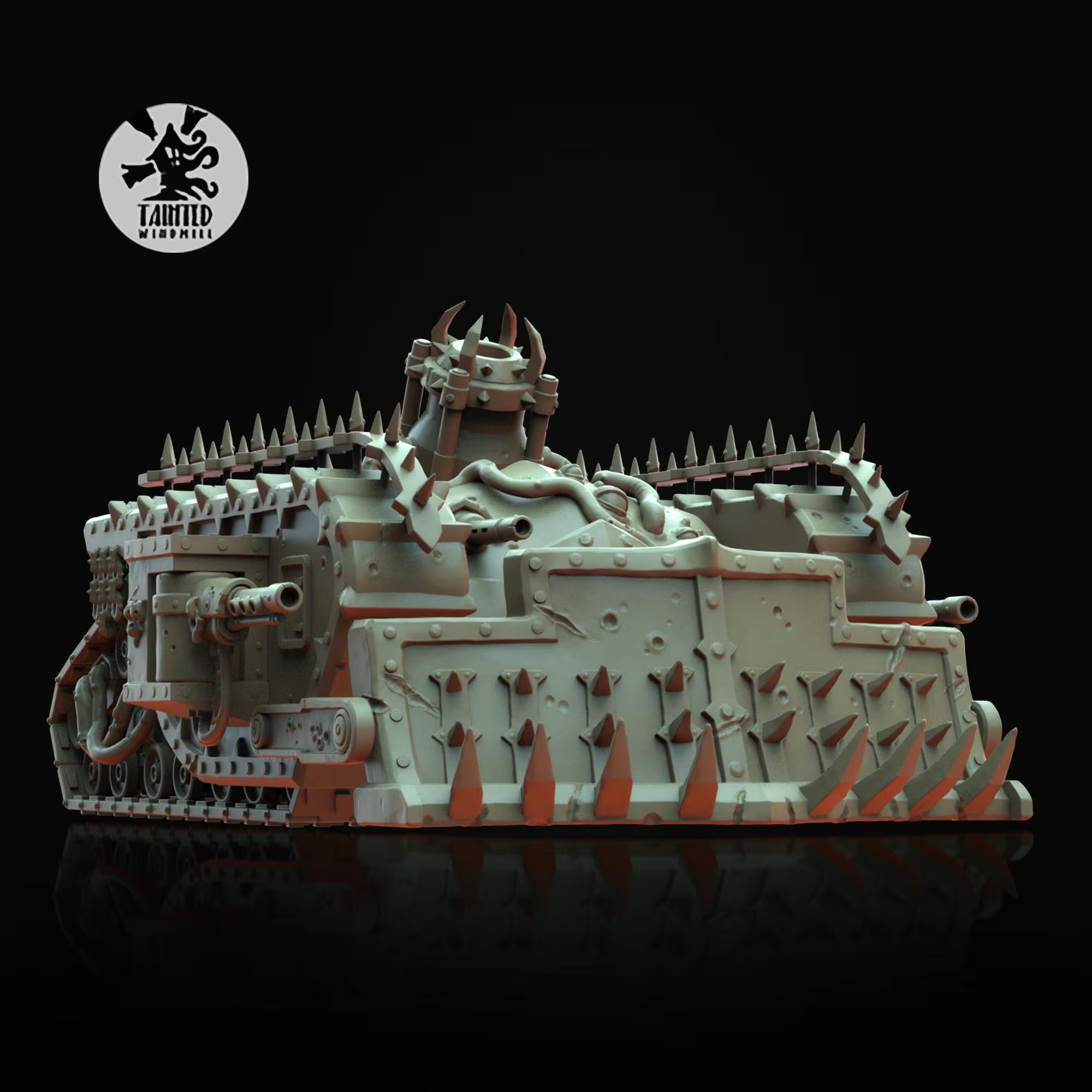 Tainted Mortar Vehicle V2 – Diseased Heavy Artillery Tank (Multipart Resin Model, 28–32mm Scale)