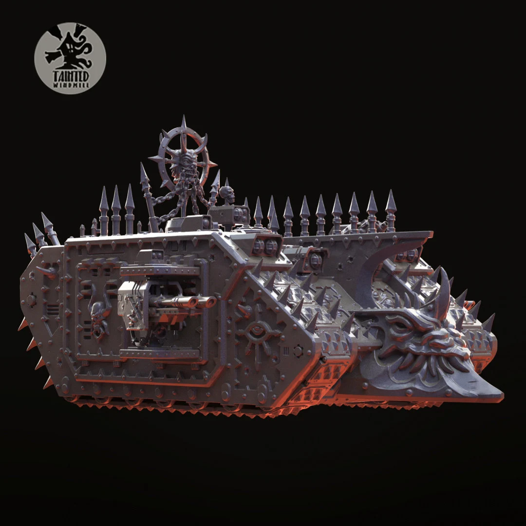 Renegade Heavy Transport – Spiked Sci-Fi Resin Tank (Multipart Kit, 28–32mm Scale, Grimdark Vehicle)