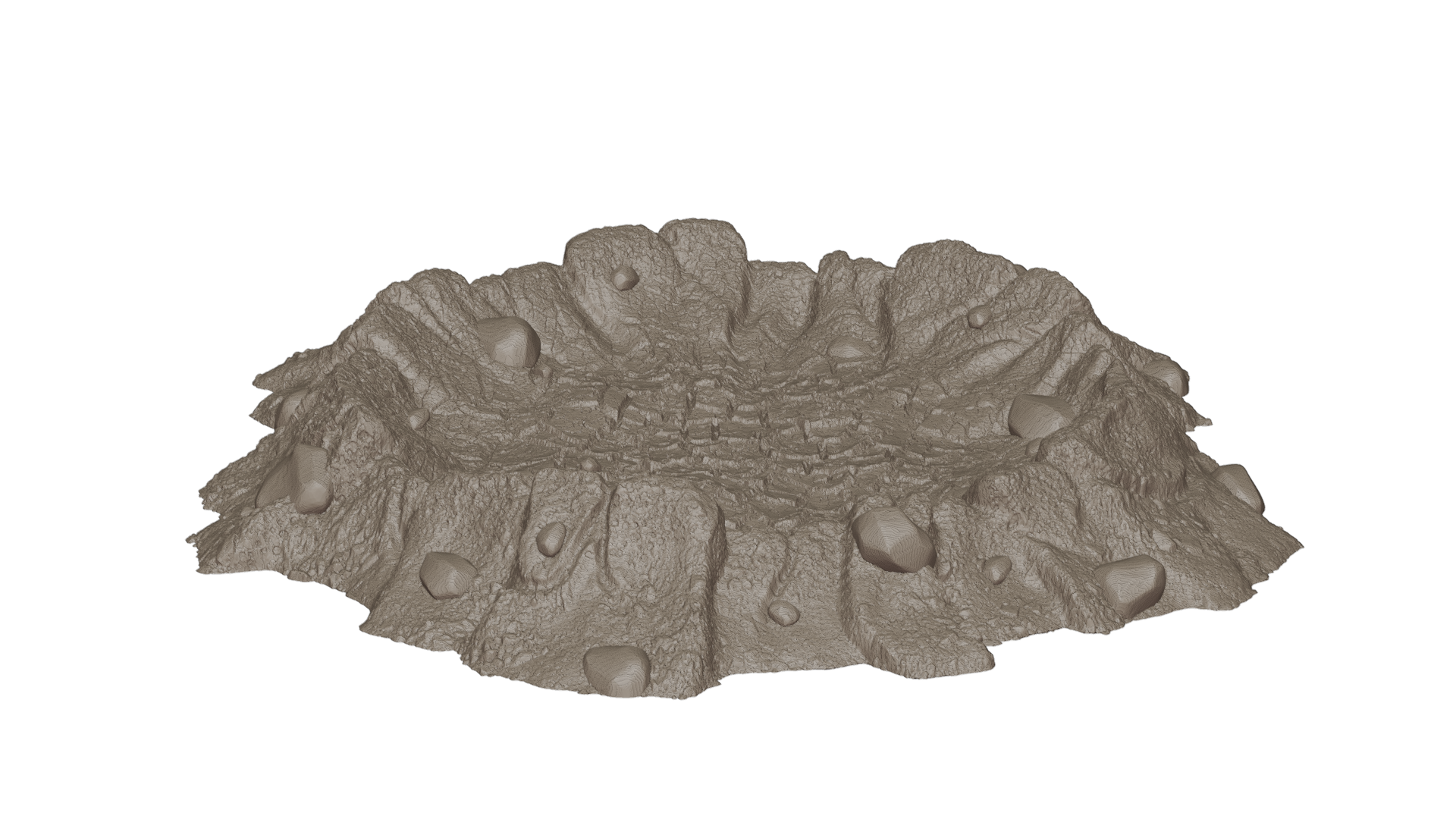 Craters Terrain Set – PLA 3D Printed Blast Markers for Tabletop Wargaming & Dioramas