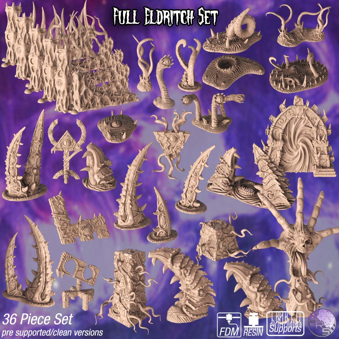 Eldritch Terrain Set – Resin 3D Printed Scenery for Tabletop Gaming & Dioramas