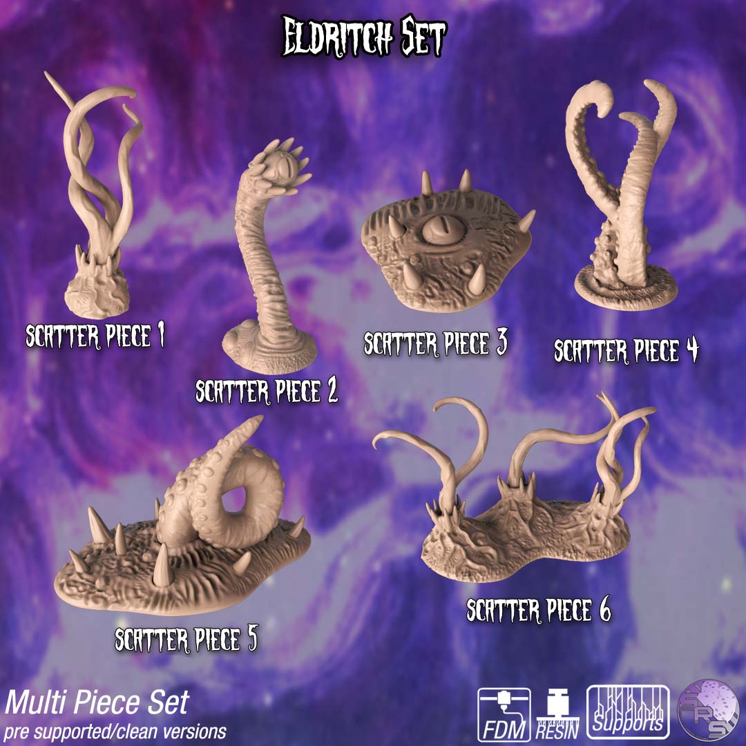 Eldritch Terrain Set – Resin 3D Printed Scenery for Tabletop Gaming & Dioramas
