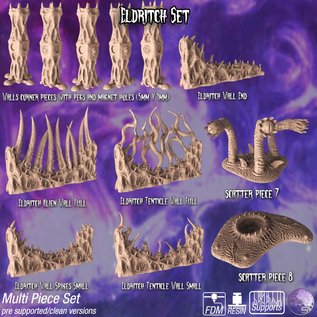 Eldritch Terrain Set – Resin 3D Printed Scenery for Tabletop Gaming & Dioramas