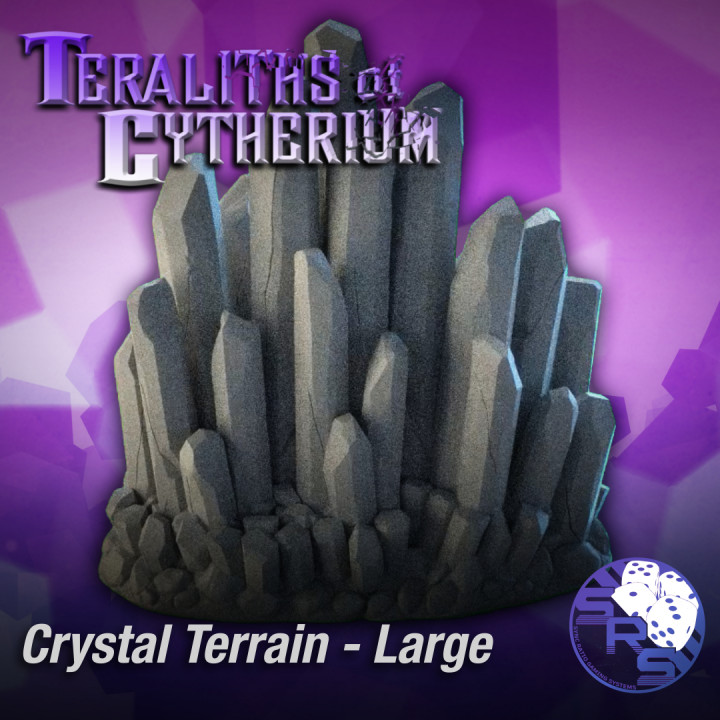 Crystal Terrain Set – Resin 3D Printed Scenery for Tabletop Gaming & Dioramas