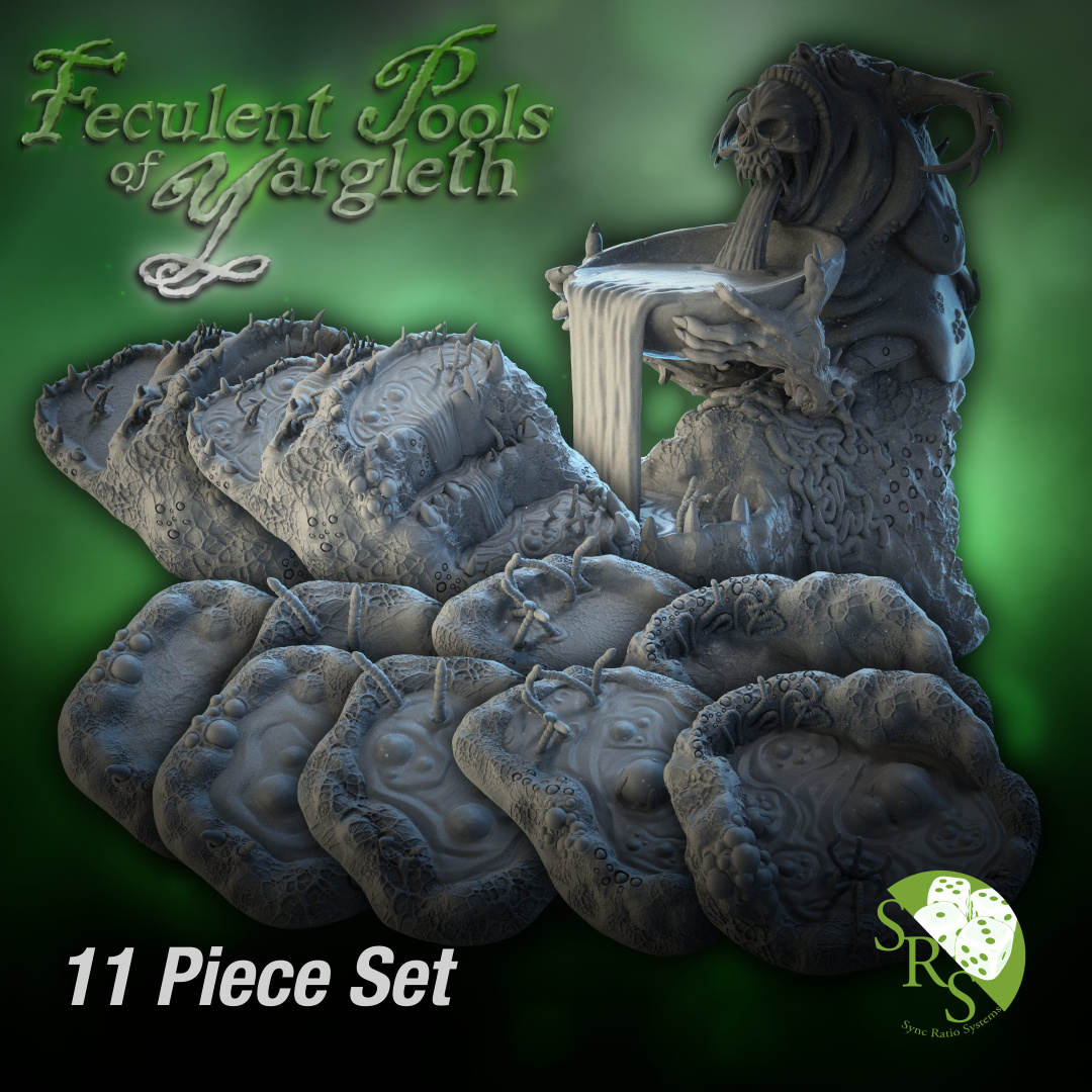 Diseased Terrain Set – Resin 3D Printed Scenery for Tabletop Gaming & Dioramas
