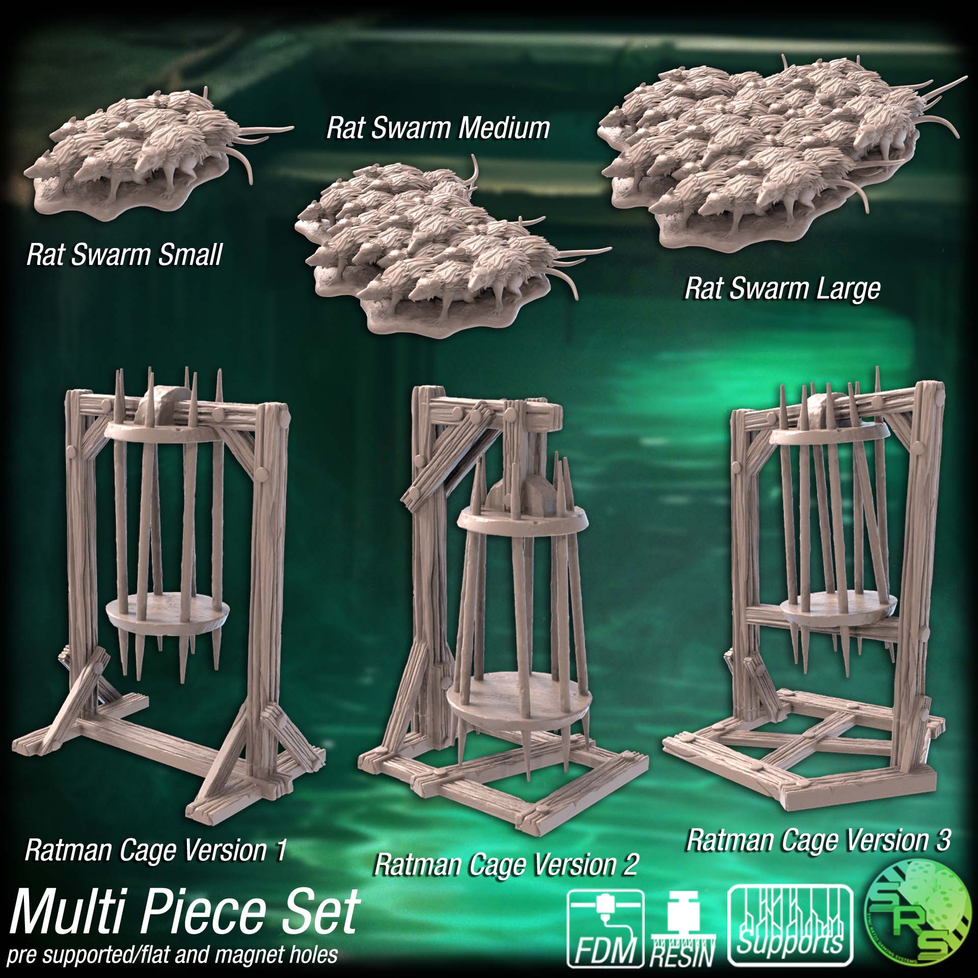 Sewers Terrain Set – Resin 3D Printed Scenery for Tabletop Gaming & Dioramas