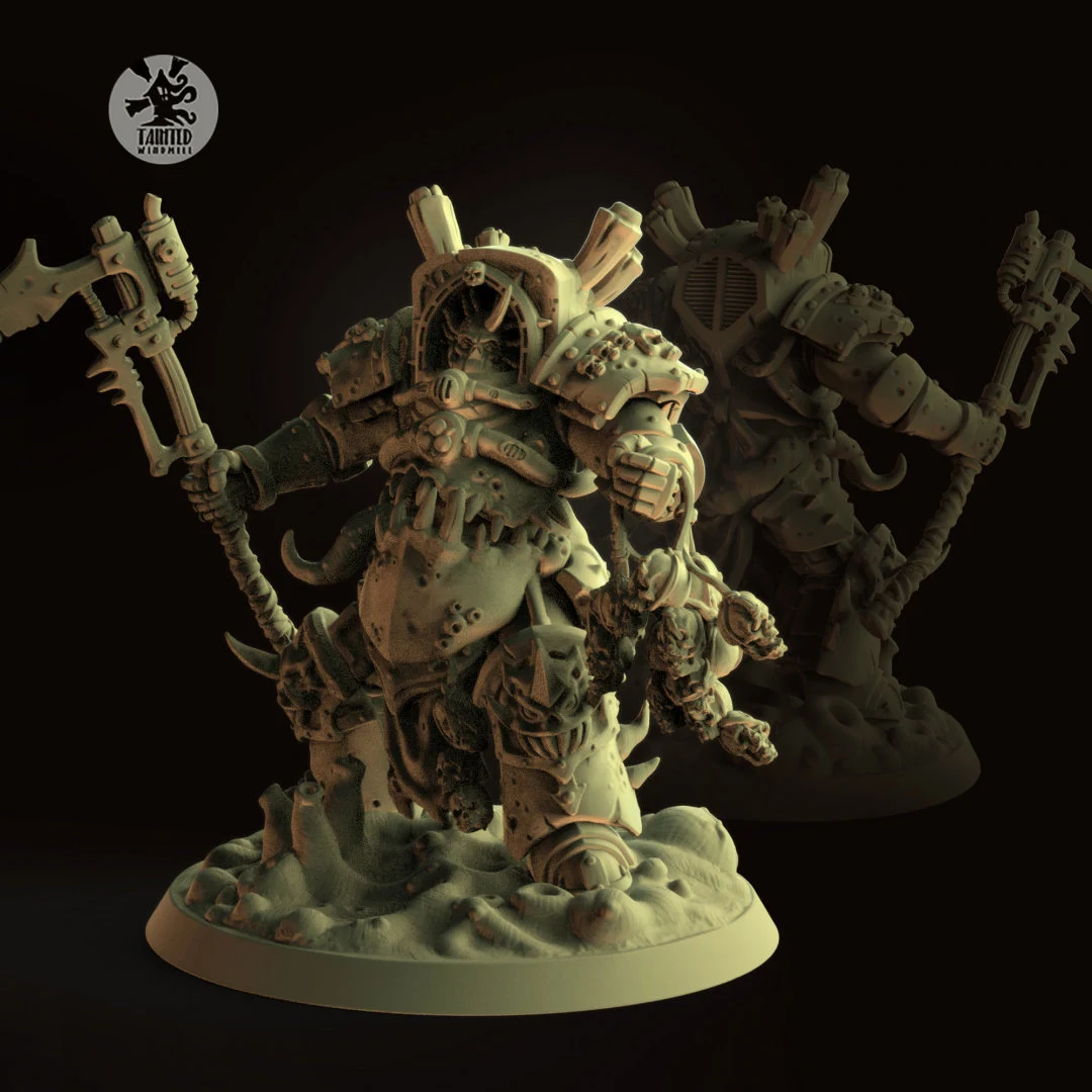 Diseased Exo-Lord – Multipart Resin Character Kit (28–32mm Scale, 50mm Scenic Base, Corrupted Commander)