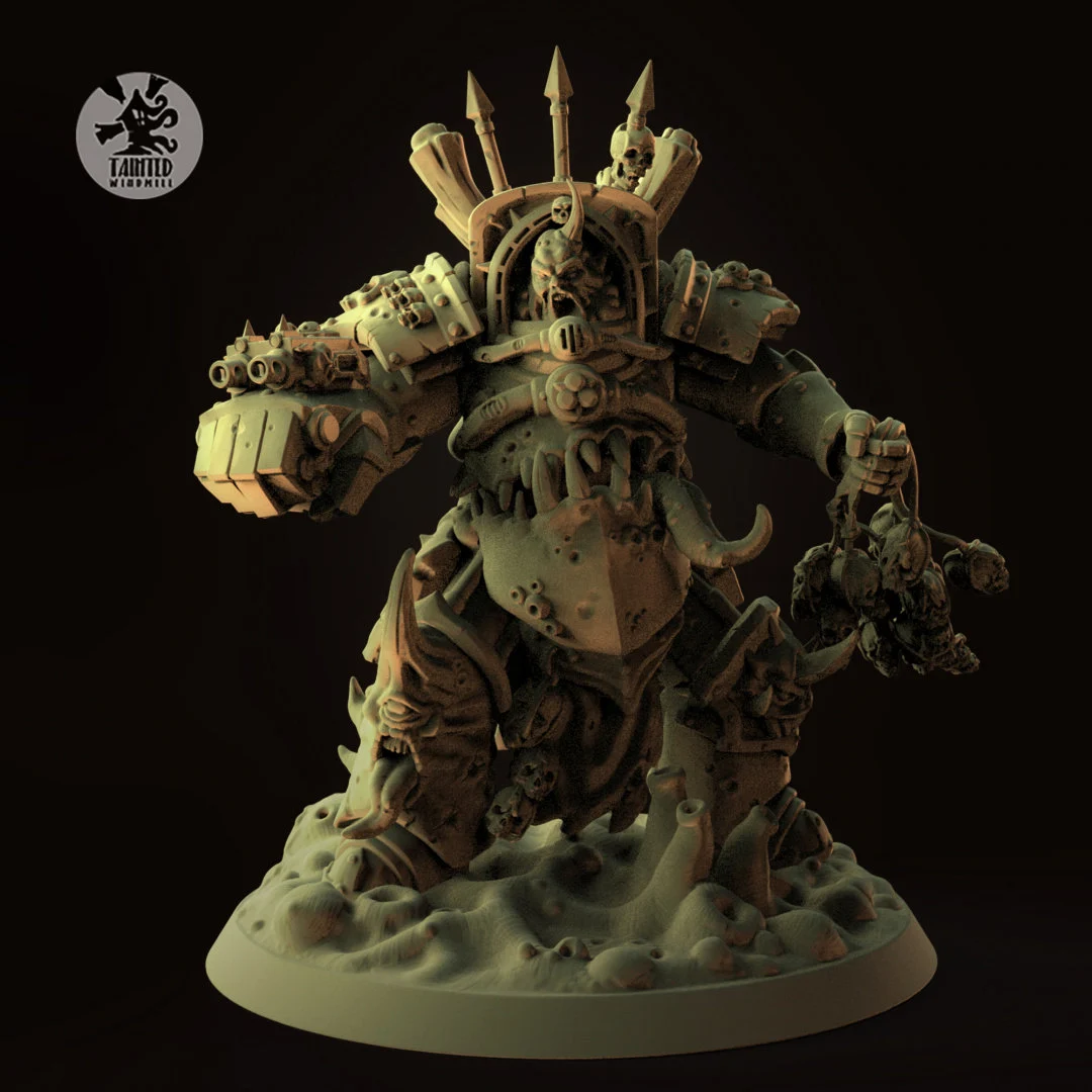 Diseased Exo-Lord – Multipart Resin Character Kit (28–32mm Scale, 50mm Scenic Base, Corrupted Commander)