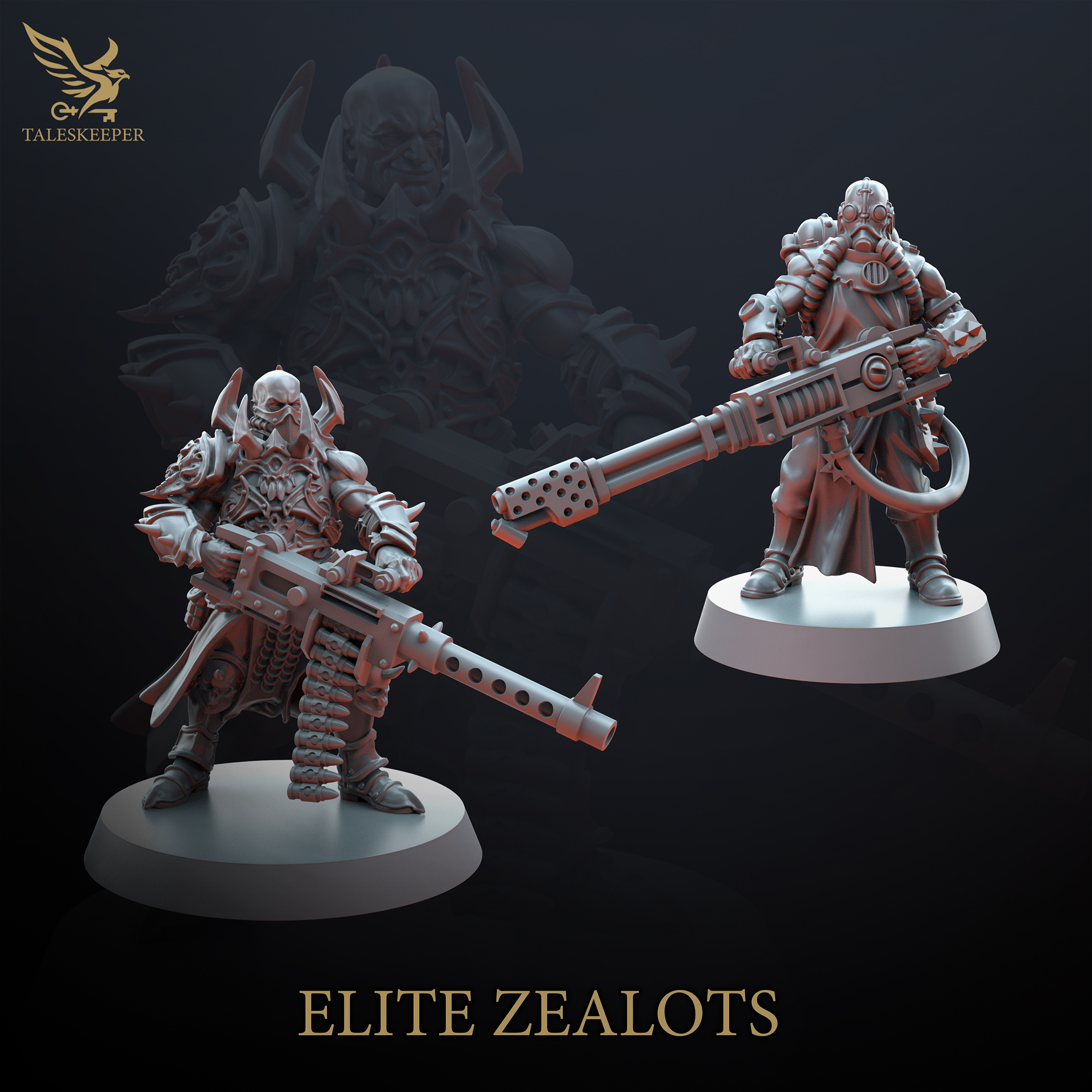 Dark Zealots Cultists – Multipart Resin Miniatures (6-Pack, 28–32mm Scale, Customisable Grimdark Warband Kit)