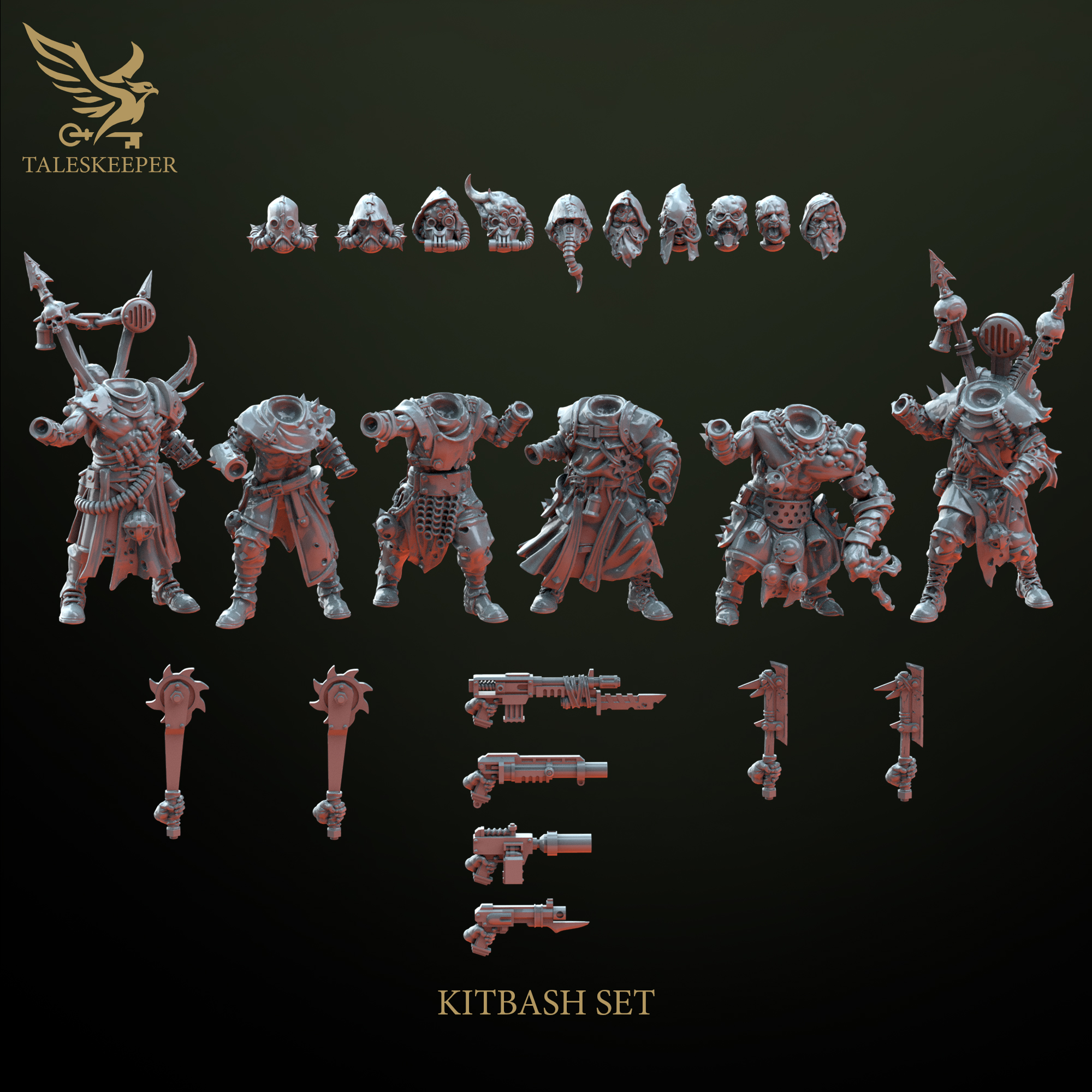 Followers of the Bubotic Lord – Multipart Resin Cultist Miniatures (6-Pack, 28–32mm Scale, Corrupted Warband Kit)