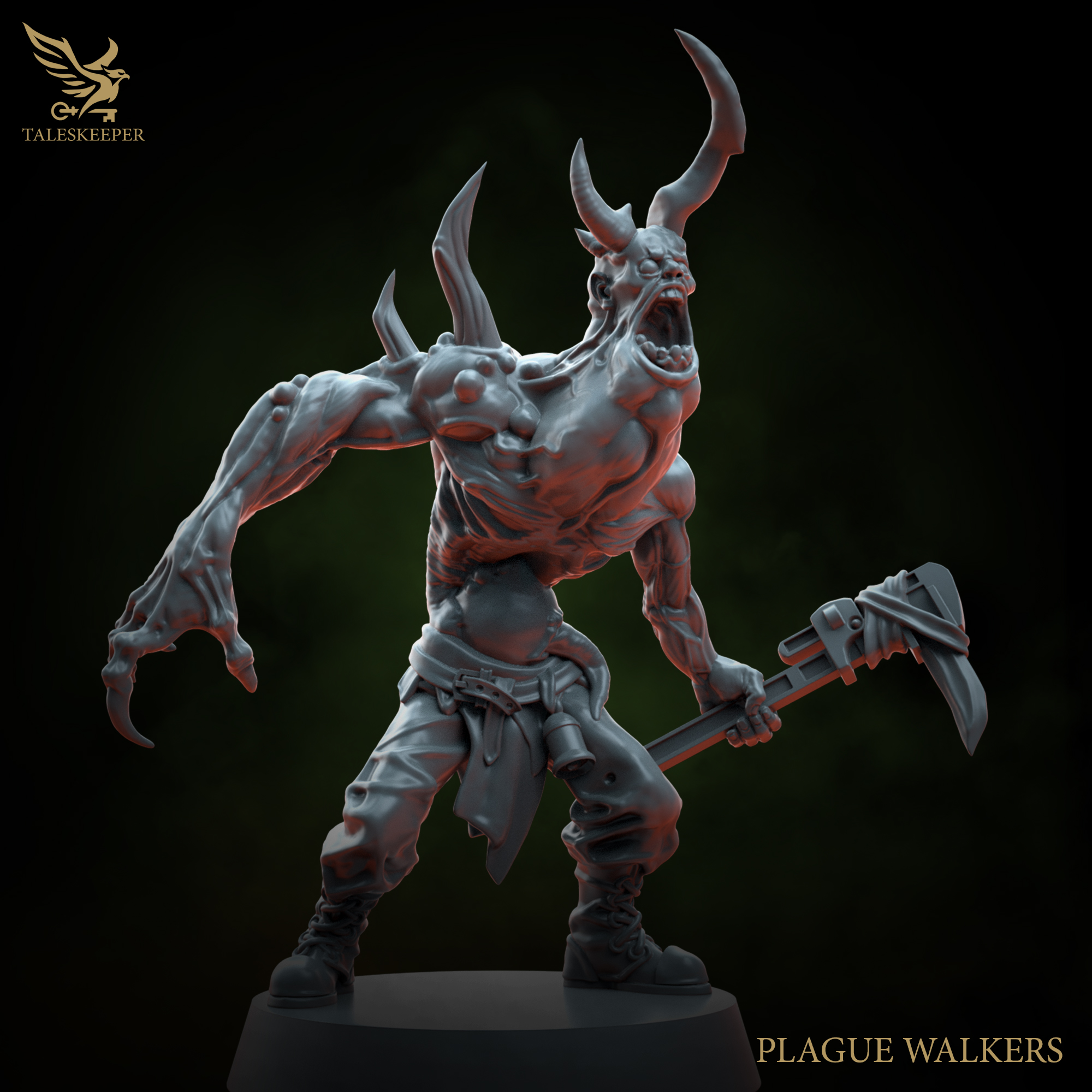 Plague Walker Demons – 8 Resin Miniatures (Mono-Pose Models, 28–32mm Scale, Grimdark & Horror Wargames)