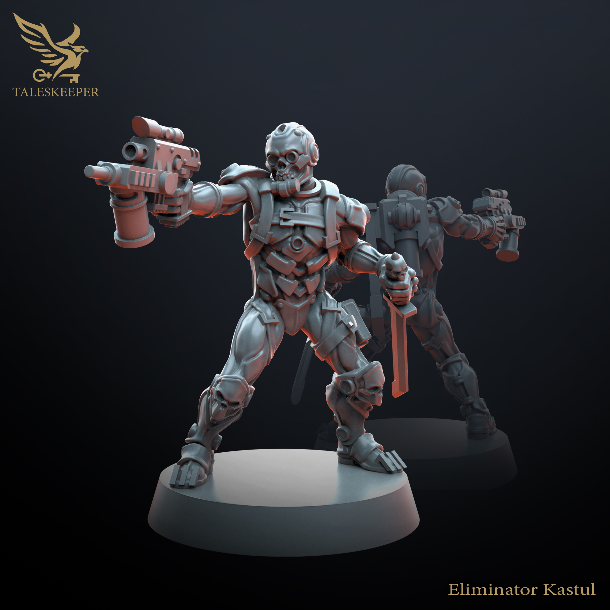 Demon Hunters Command Squad – Grimdark Inquisitorial Miniatures (3-Pack, Multipart Resin Kit, 28–32mm Scale)
