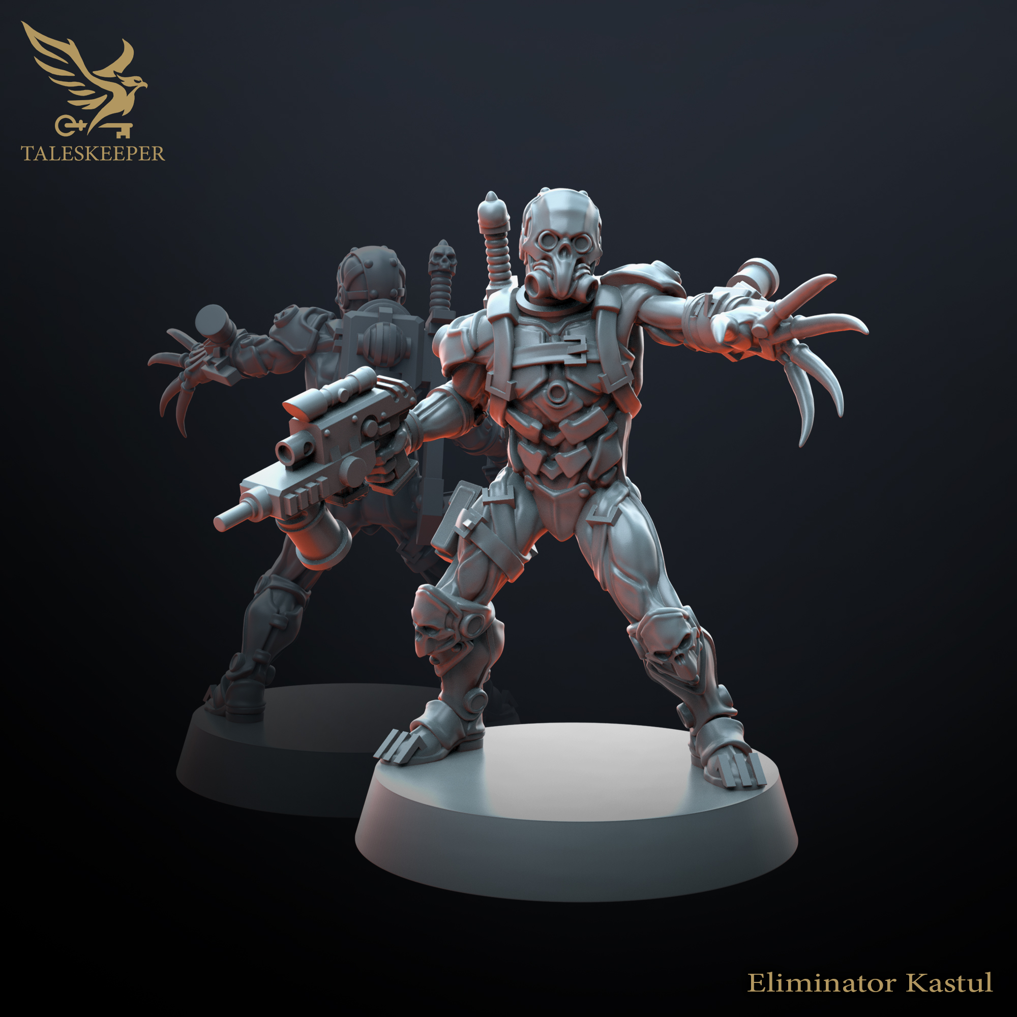 Demon Hunters Command Squad – Grimdark Inquisitorial Miniatures (3-Pack, Multipart Resin Kit, 28–32mm Scale)