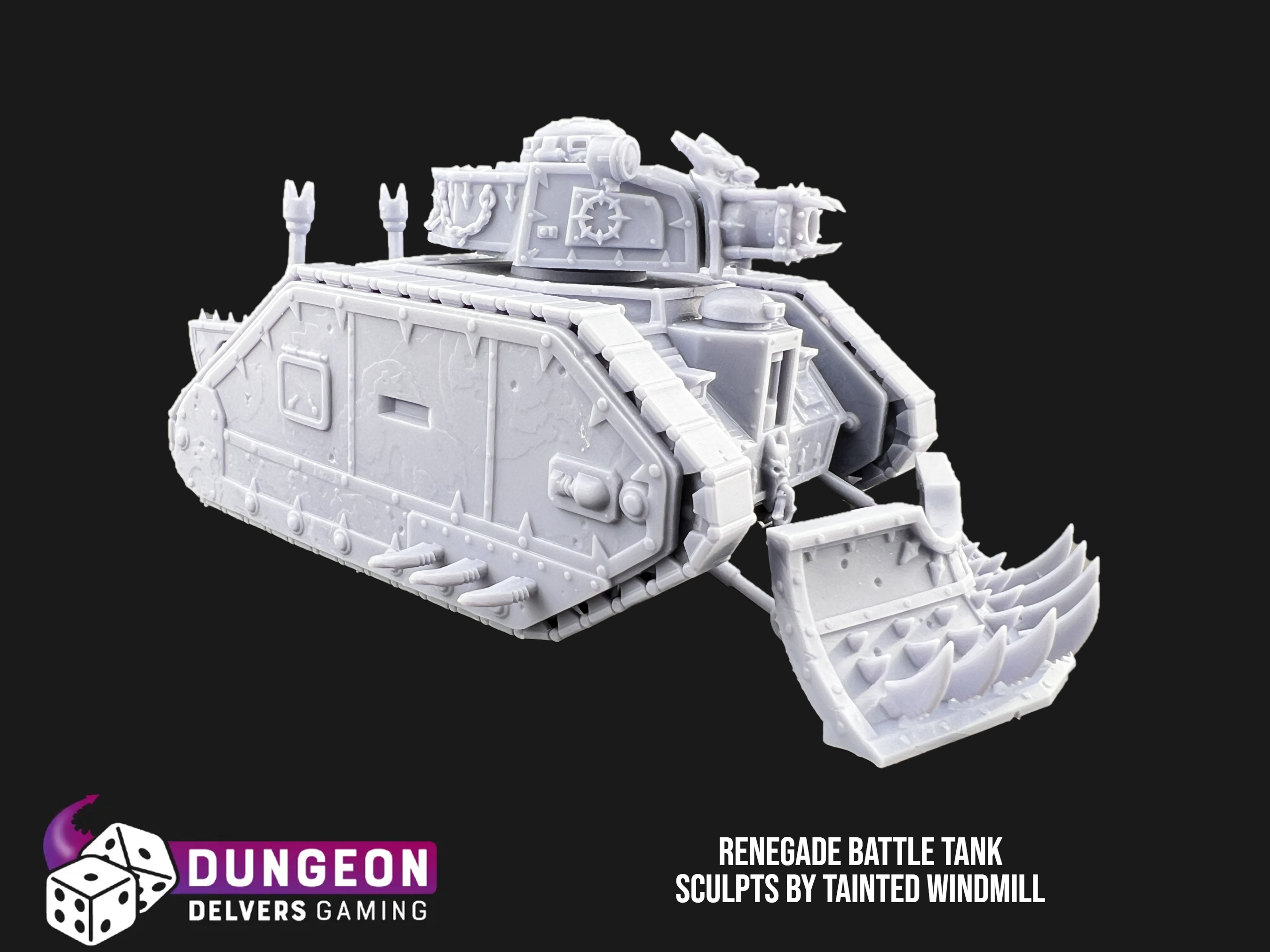 Blood Legion Light Battle Tank – Grimdark Renegade Vehicle Kit (Multipart Resin Model, 28–32mm Scale)