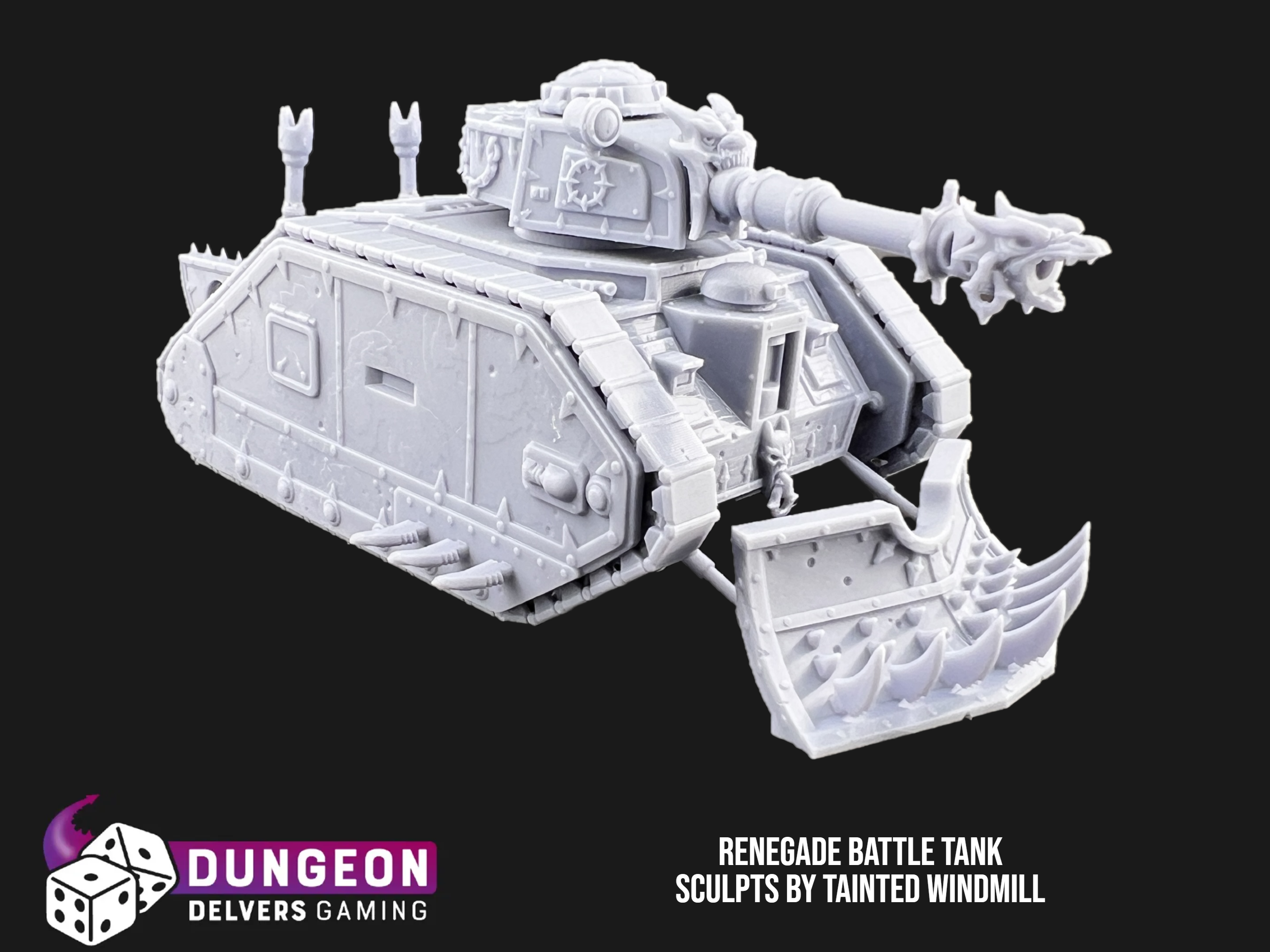 Blood Legion Light Battle Tank – Grimdark Renegade Vehicle Kit (Multipart Resin Model, 28–32mm Scale)