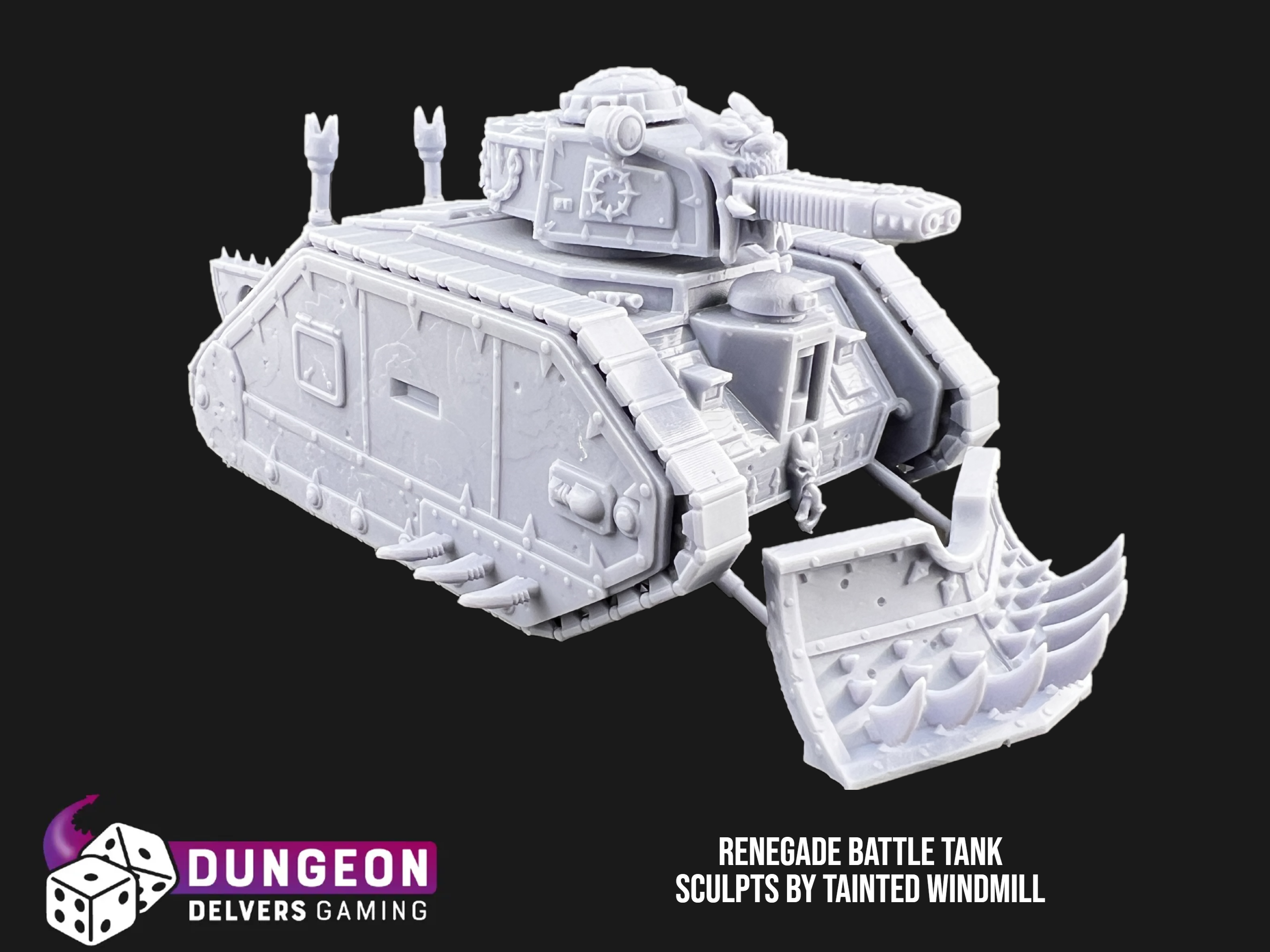 Blood Legion Light Battle Tank – Grimdark Renegade Vehicle Kit (Multipart Resin Model, 28–32mm Scale)