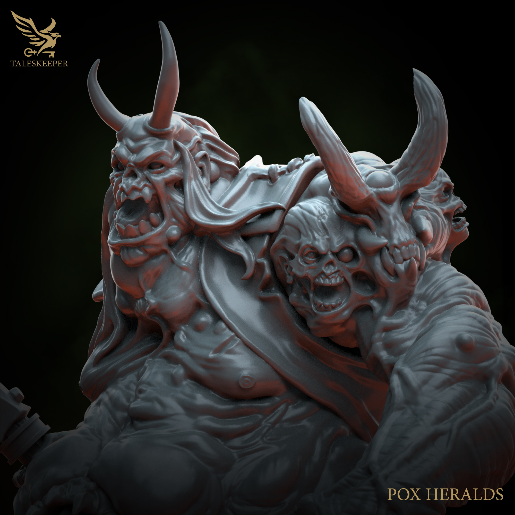 Heralds of Disease – Plague Demon Miniatures (Multi-Option Kit, Multiple Sizes, 28–40mm Scale)