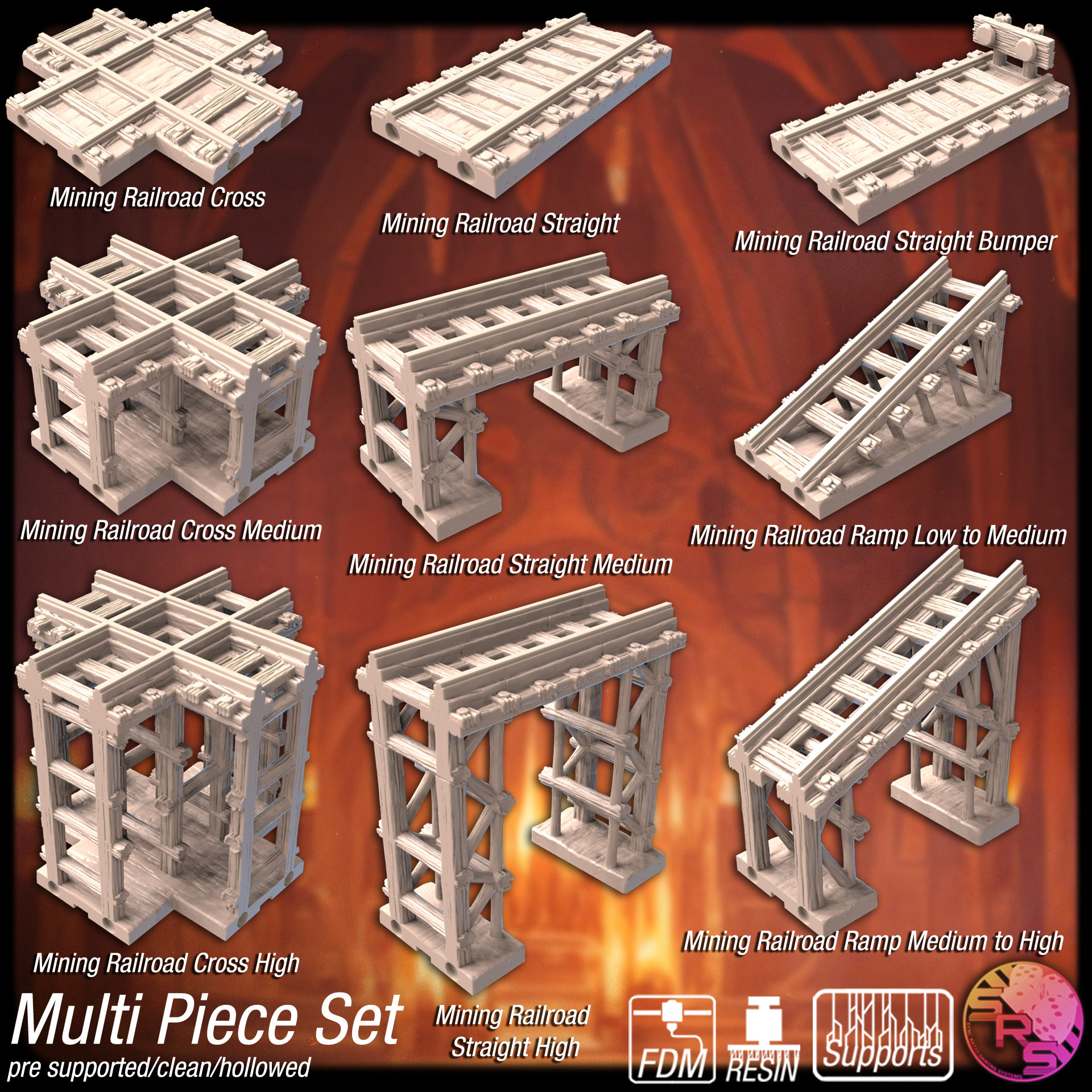 Dwarven Mine Terrain Set – Resin 3D Printed Scenery for Tabletop Gaming & Dioramas