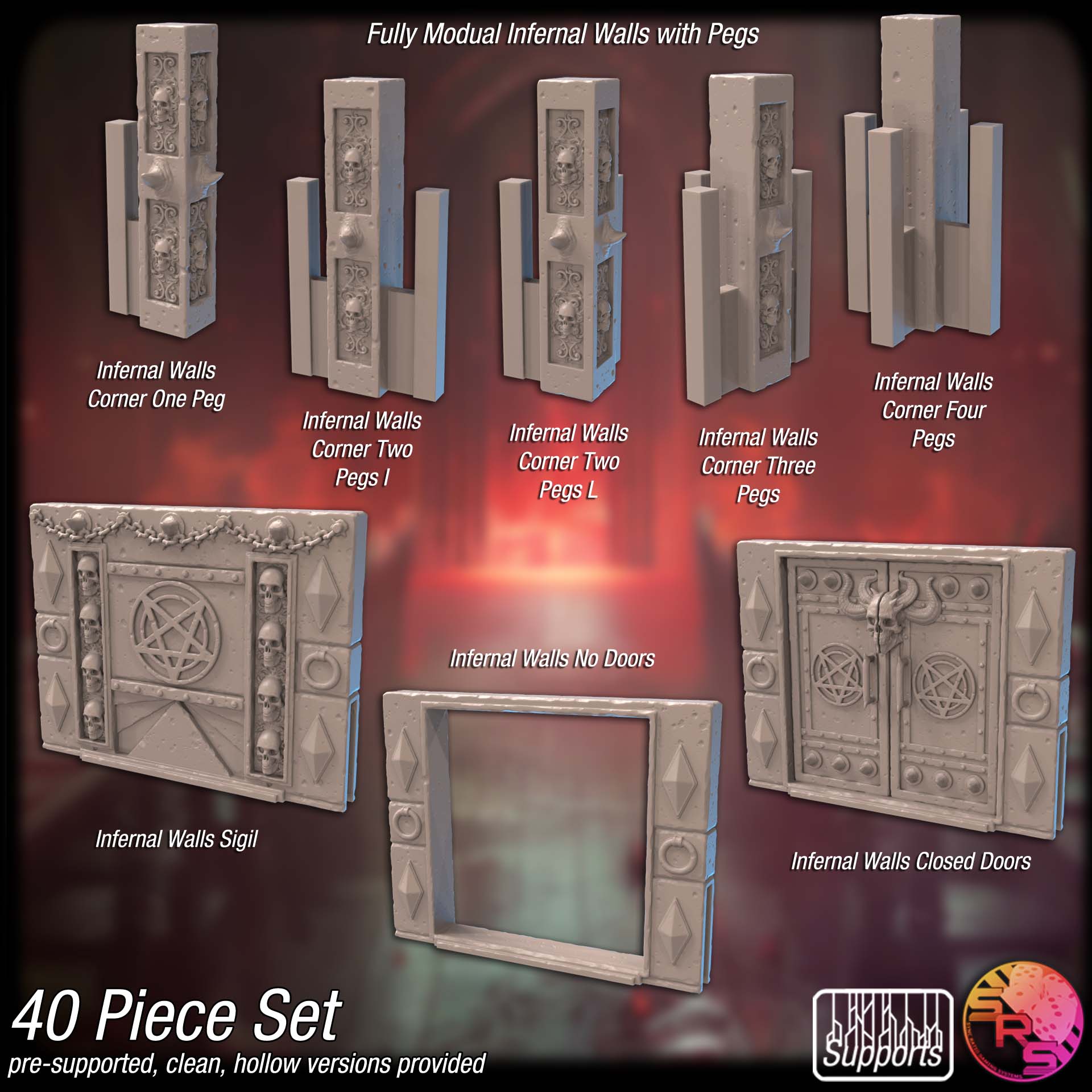 Demon Banquet Terrain Set – Resin 3D Printed Scenery for Tabletop Gaming & Dioramas