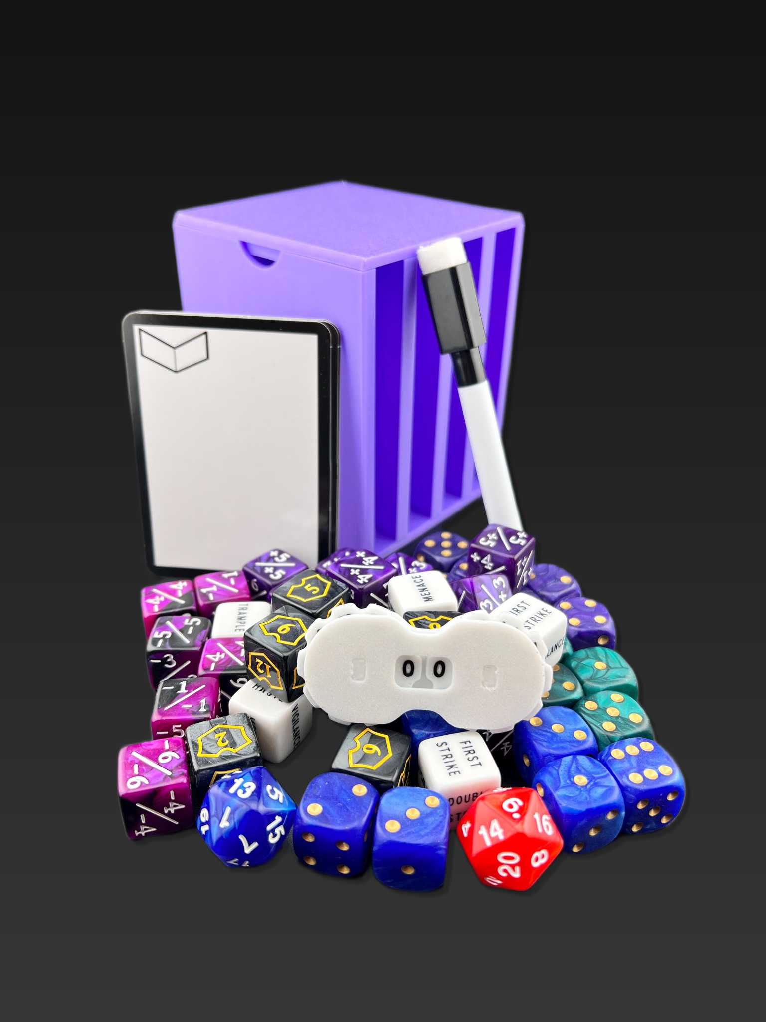 Fully Loaded MTG Companion Cube Caddy – 3D Printed Dice & Token Organizer
