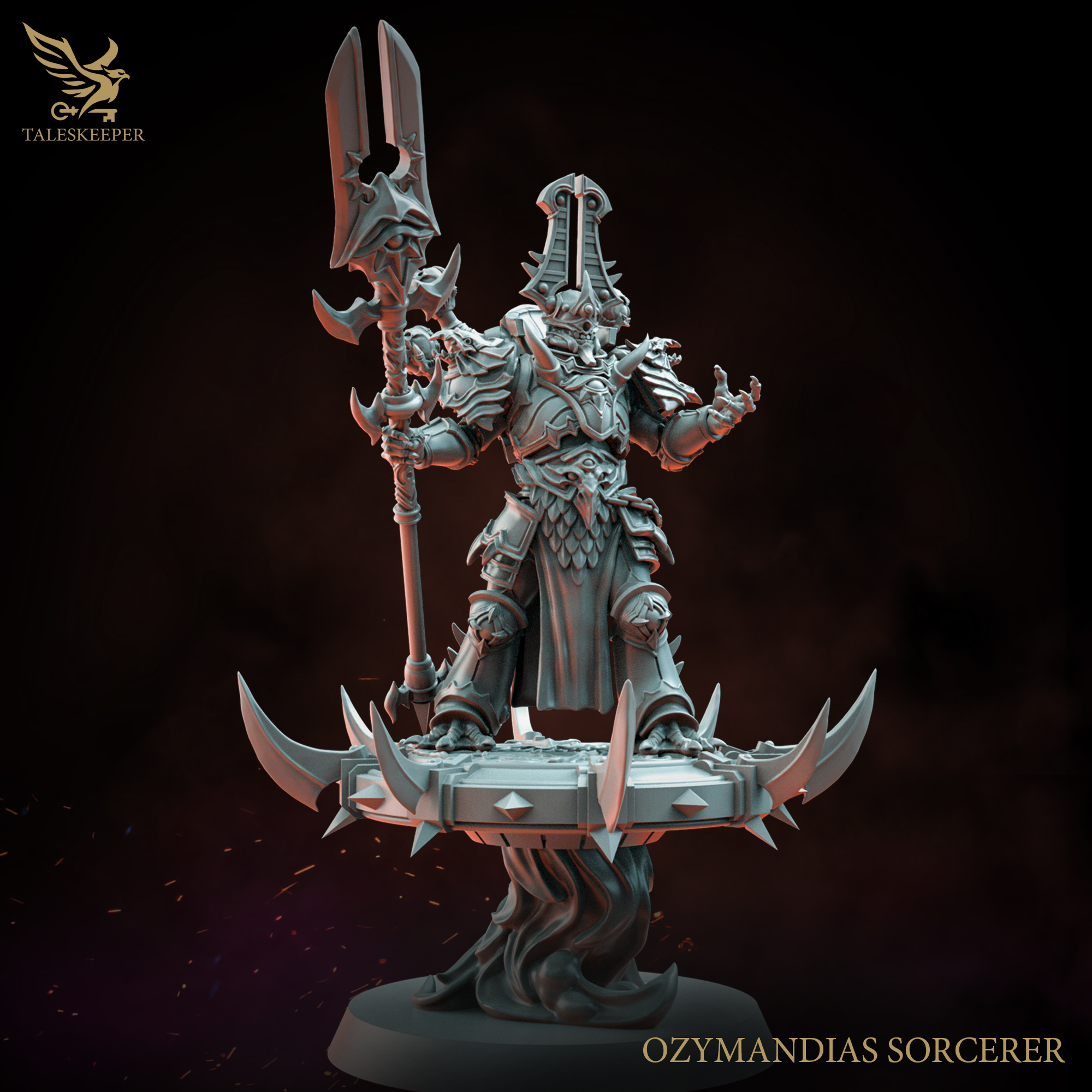Ozymandias Sorcerer – Floating Disc Sorcerer Miniature | 3D Printed Fantasy Hero for Wargaming & RPGs