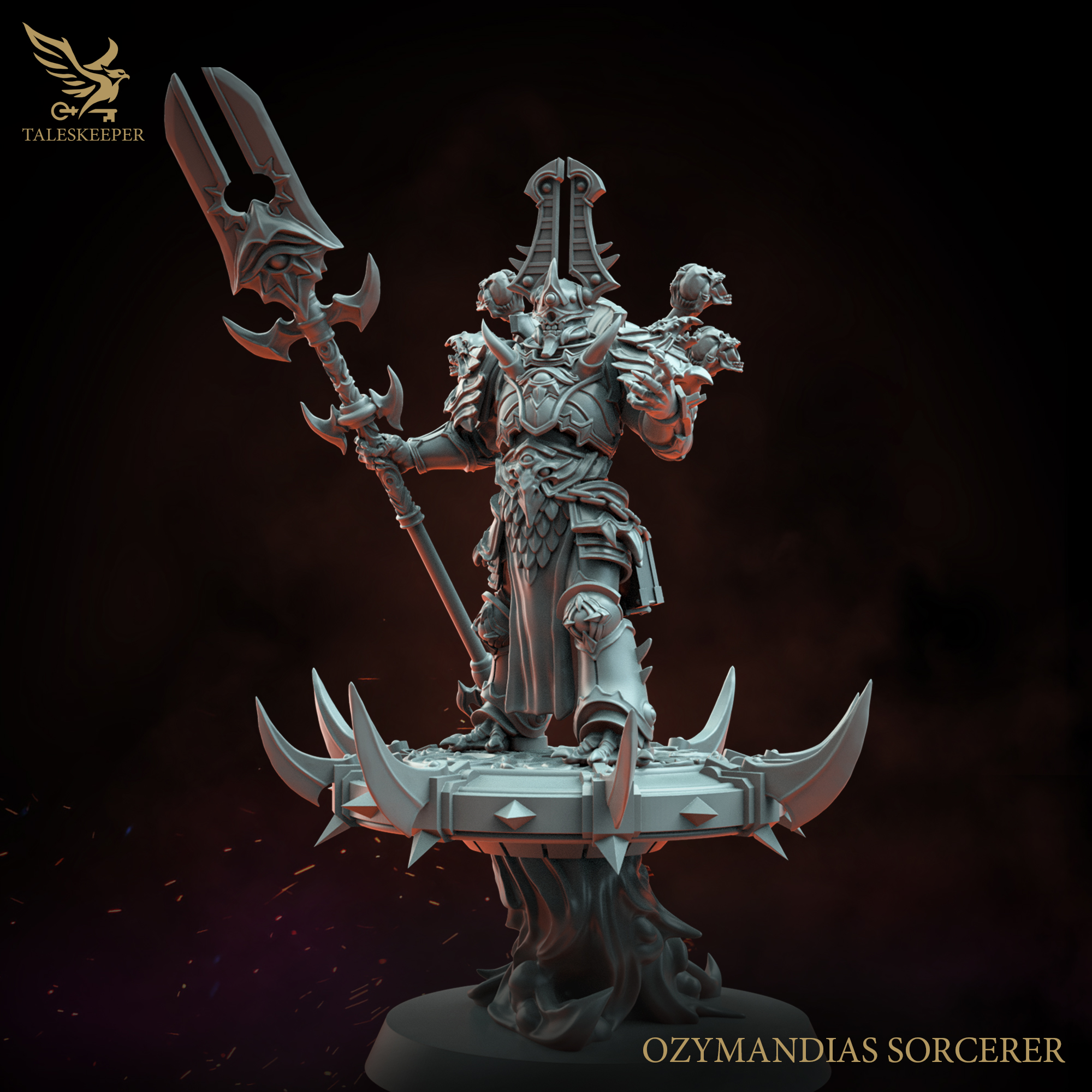 Ozymandias Sorcerer – Floating Disc Sorcerer Miniature | 3D Printed Fantasy Hero for Wargaming & RPGs