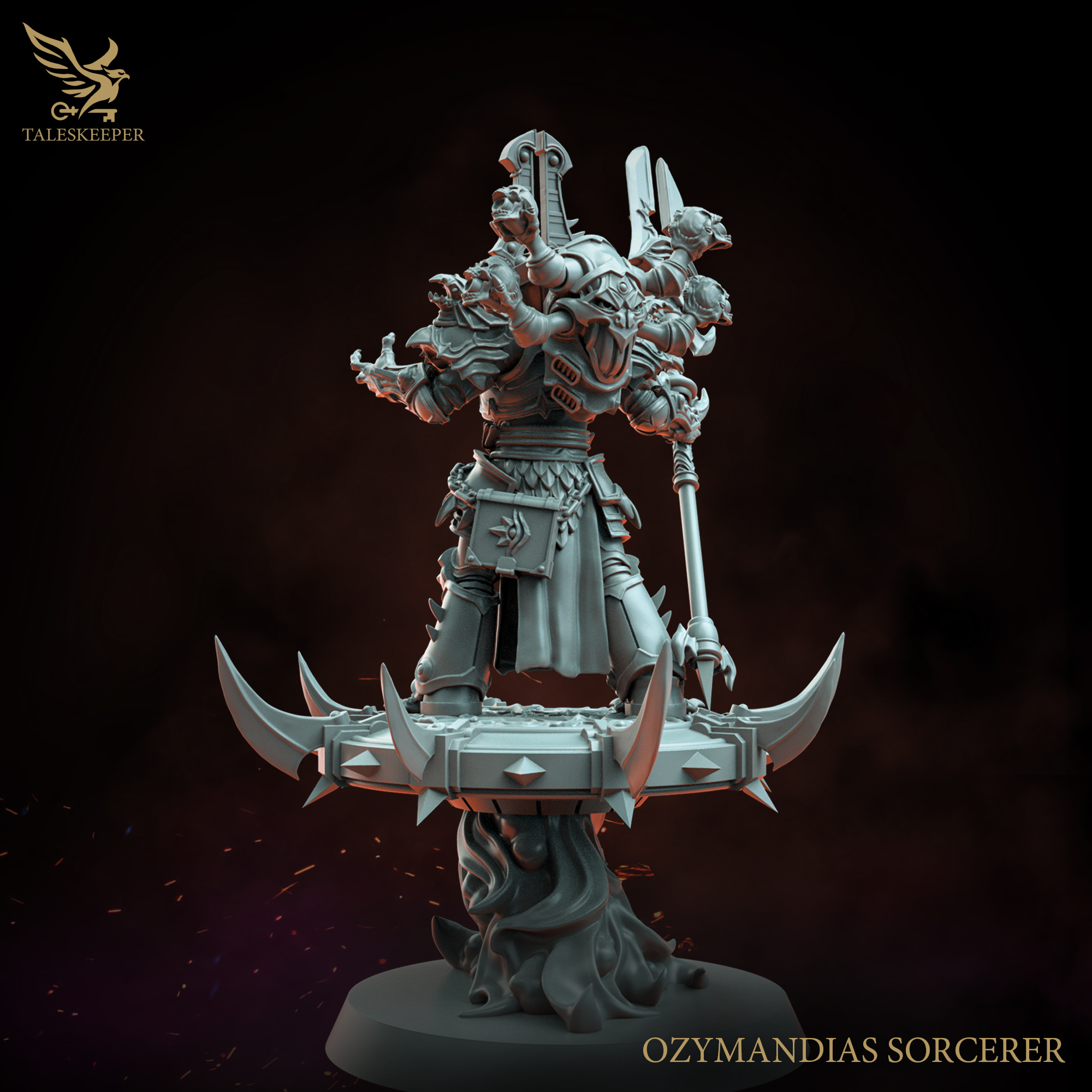 Ozymandias Sorcerer – Floating Disc Sorcerer Miniature | 3D Printed Fantasy Hero for Wargaming & RPGs