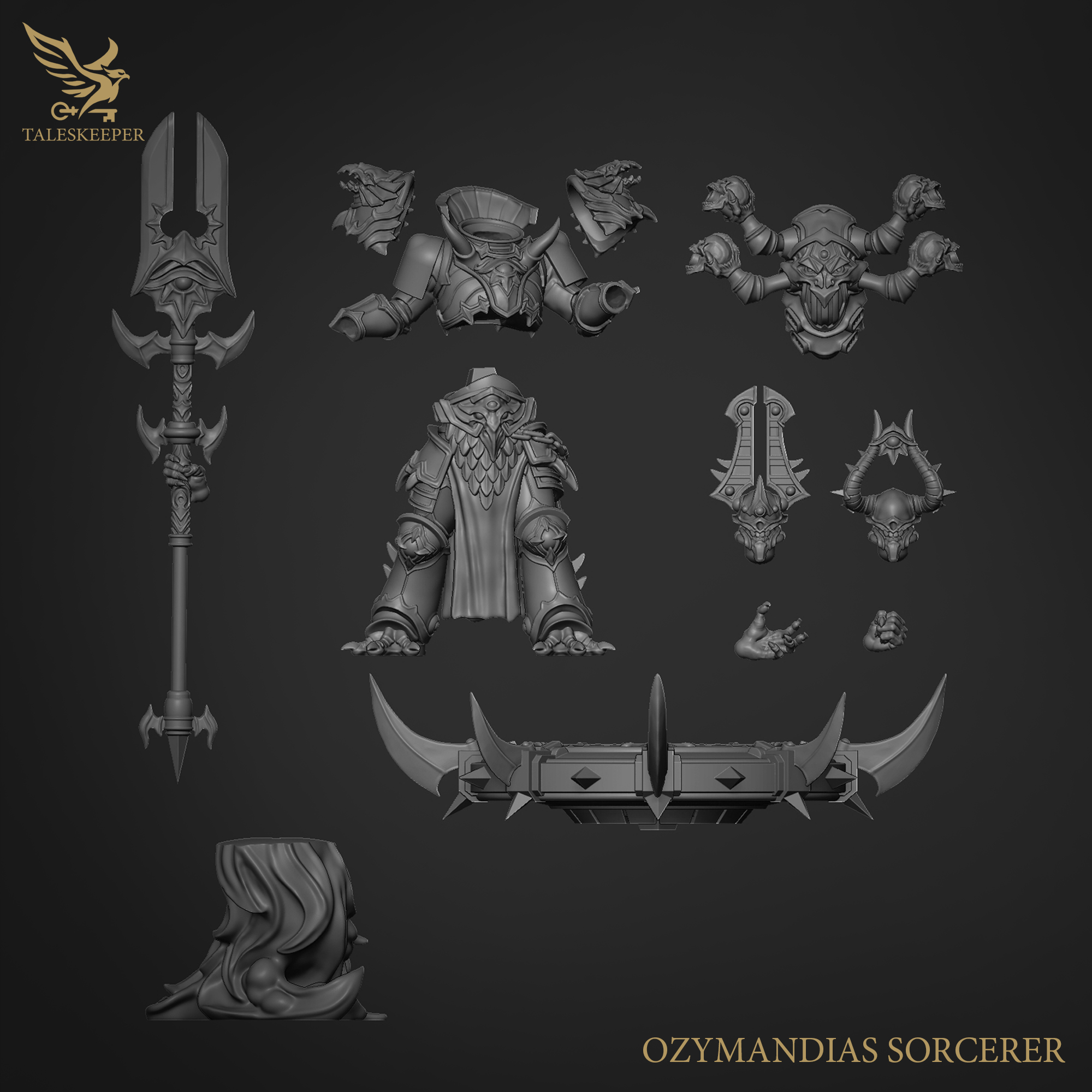Ozymandias Sorcerer – Floating Disc Sorcerer Miniature | 3D Printed Fantasy Hero for Wargaming & RPGs