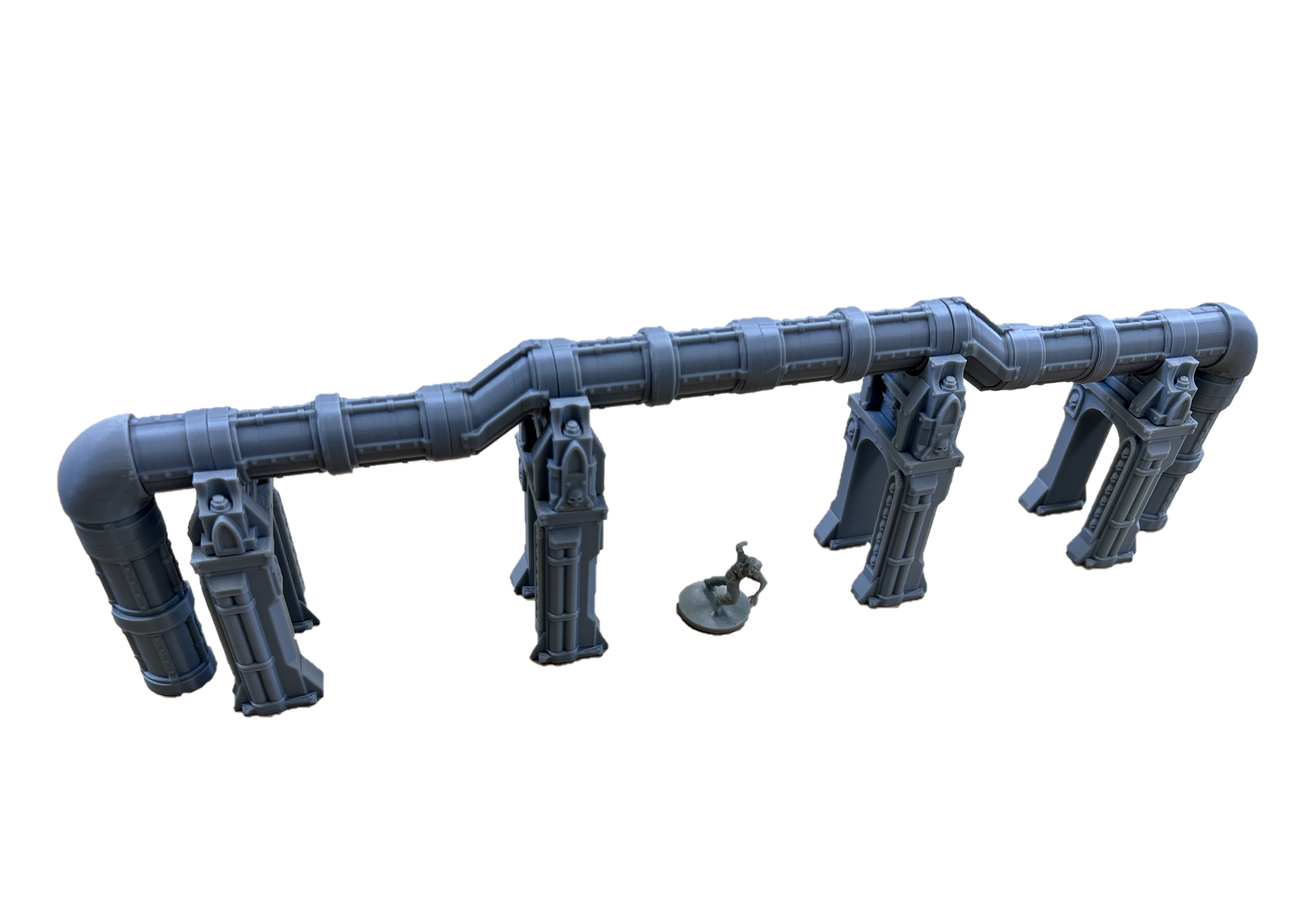 Pipe Bridge – Modular Industrial Terrain for Grimdark Sci-Fi Wargames | 3D Printed Open-Lock Scenery