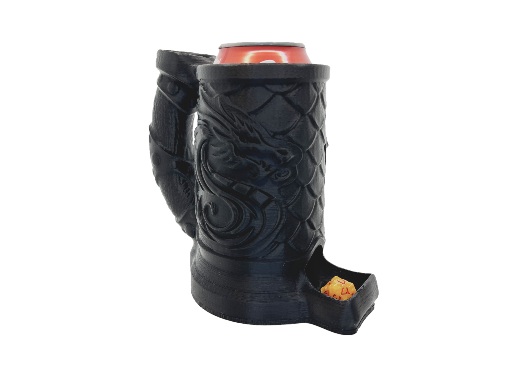 Dragon Dice Tower Can Cosy – Fantasy Mug Dice Roller for Tabletop Gaming & LARP Gift