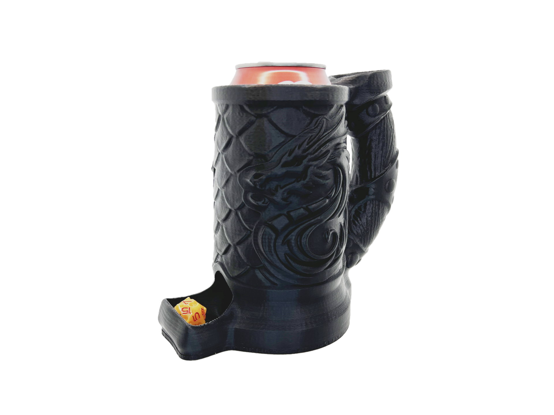 Dragon Dice Tower Can Cosy – Fantasy Mug Dice Roller for Tabletop Gaming & LARP Gift