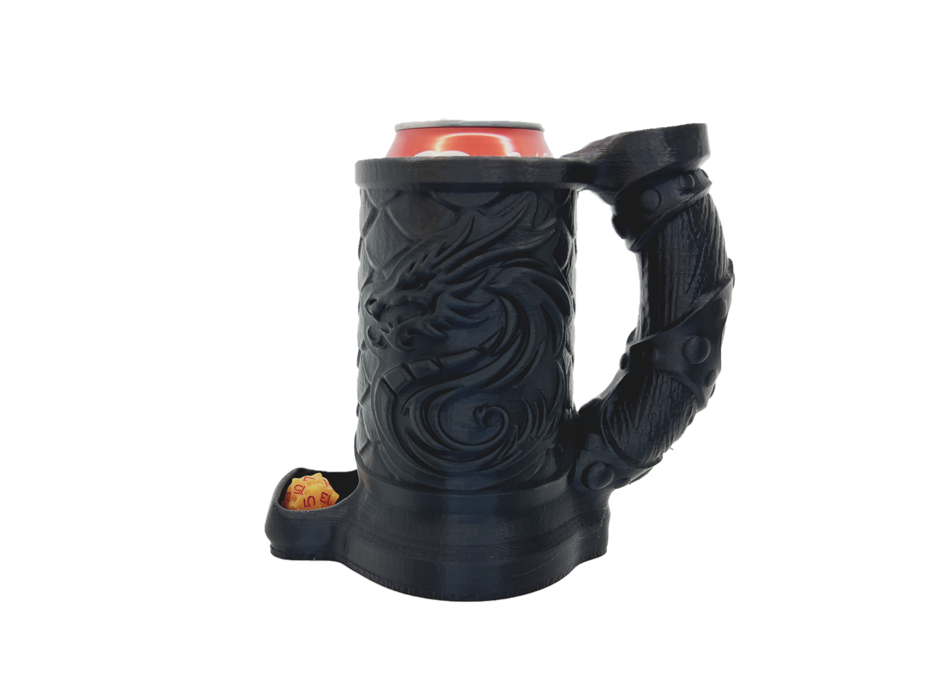 Dragon Dice Tower Can Cosy – Fantasy Mug Dice Roller for Tabletop Gaming & LARP Gift