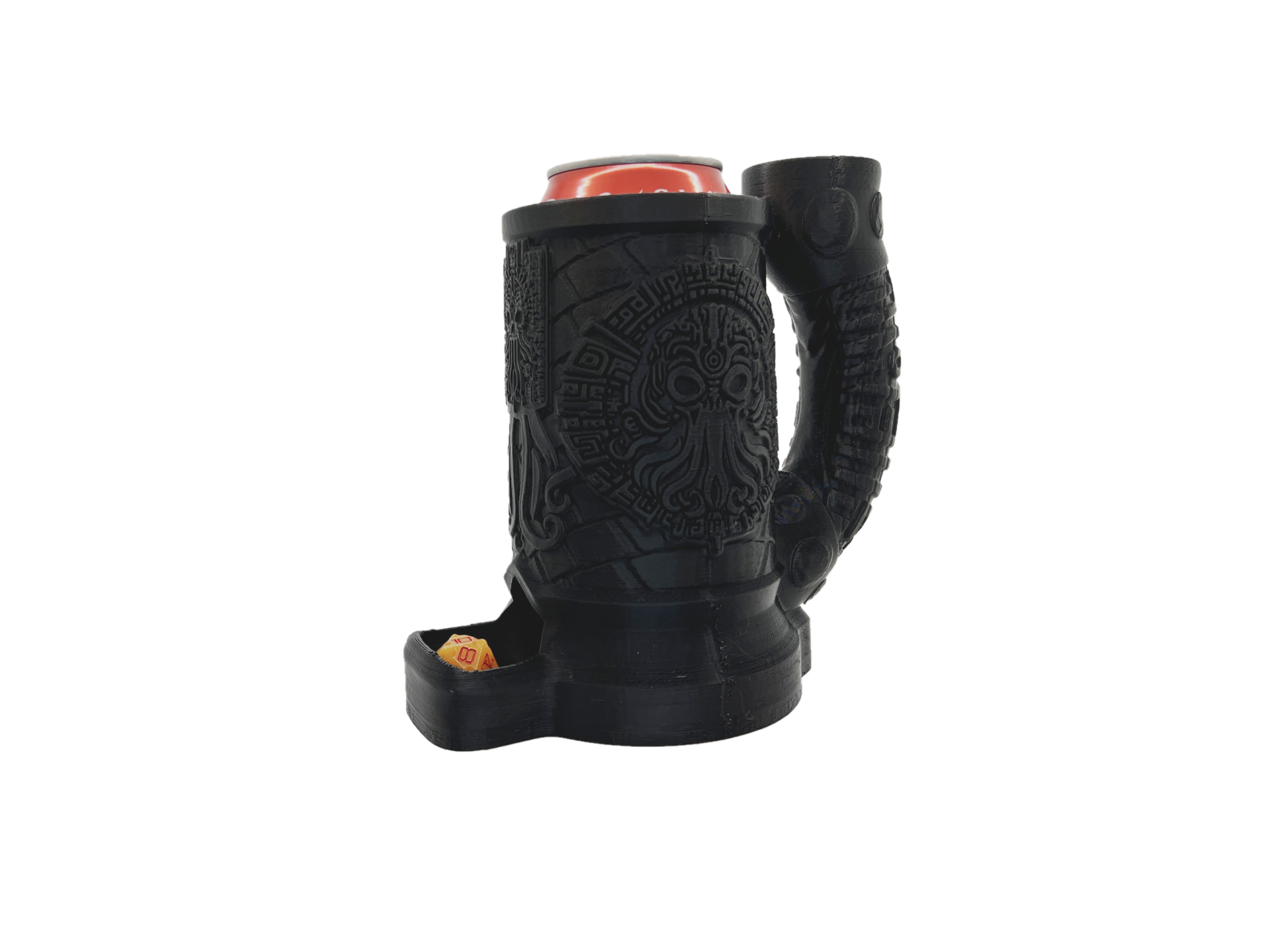 Cthulhu Dice Tower Can Cosy – Eldritch Horror Mug Dice Roller for RPG & Tabletop Gaming, LARP Gift