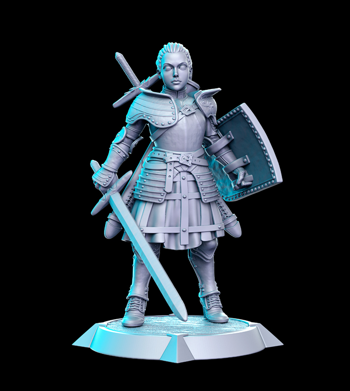 Order of the Iron Lily II – Fantasy Female Miniatures Set | Resin 3D Printed 28–32mm Scale Models