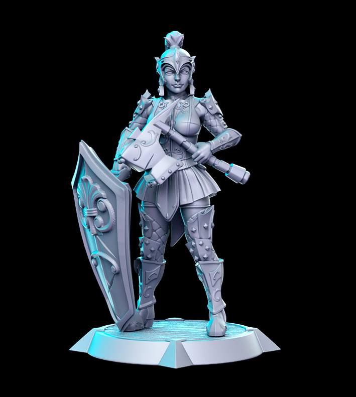 Order of the Iron Lily II – Fantasy Female Miniatures Set | Resin 3D Printed 28–32mm Scale Models