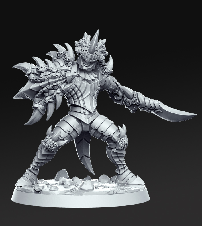 Monster Hunters – Fantasy Hero Miniature Set | Resin 3D Printed 28–32mm Scale Models