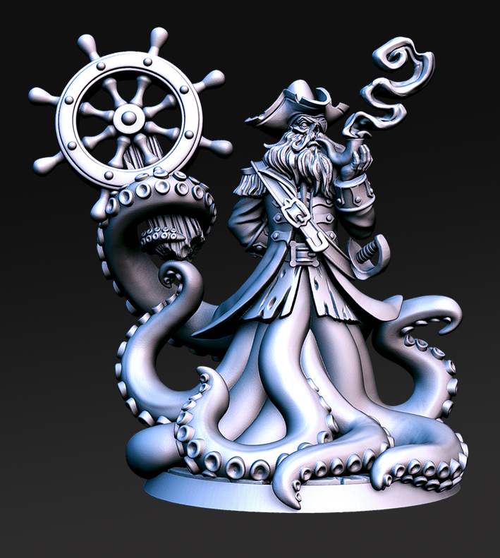 Quidd’s Crew – Pirate Fantasy Miniatures Set | Resin 3D Printed 28–32mm Scale Models