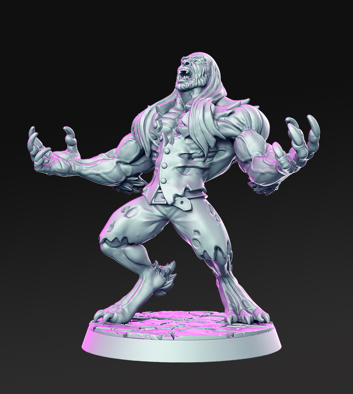 Time to Hunt – Gothic Horror Fantasy Miniatures Set | Resin 3D Printed 28–32mm Scale Models