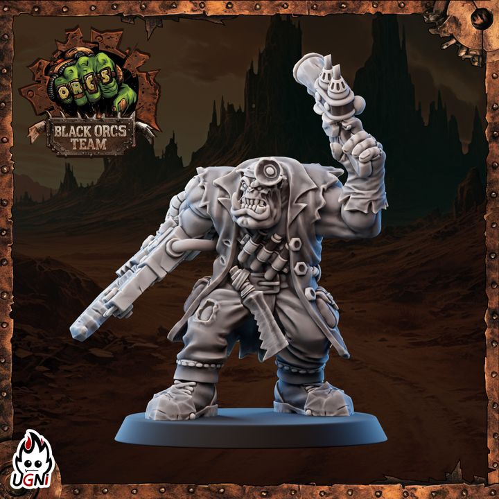 Apocalypse Orc Fantasy Football Support Staff & Star Player – Resin 3D Printed Miniatures