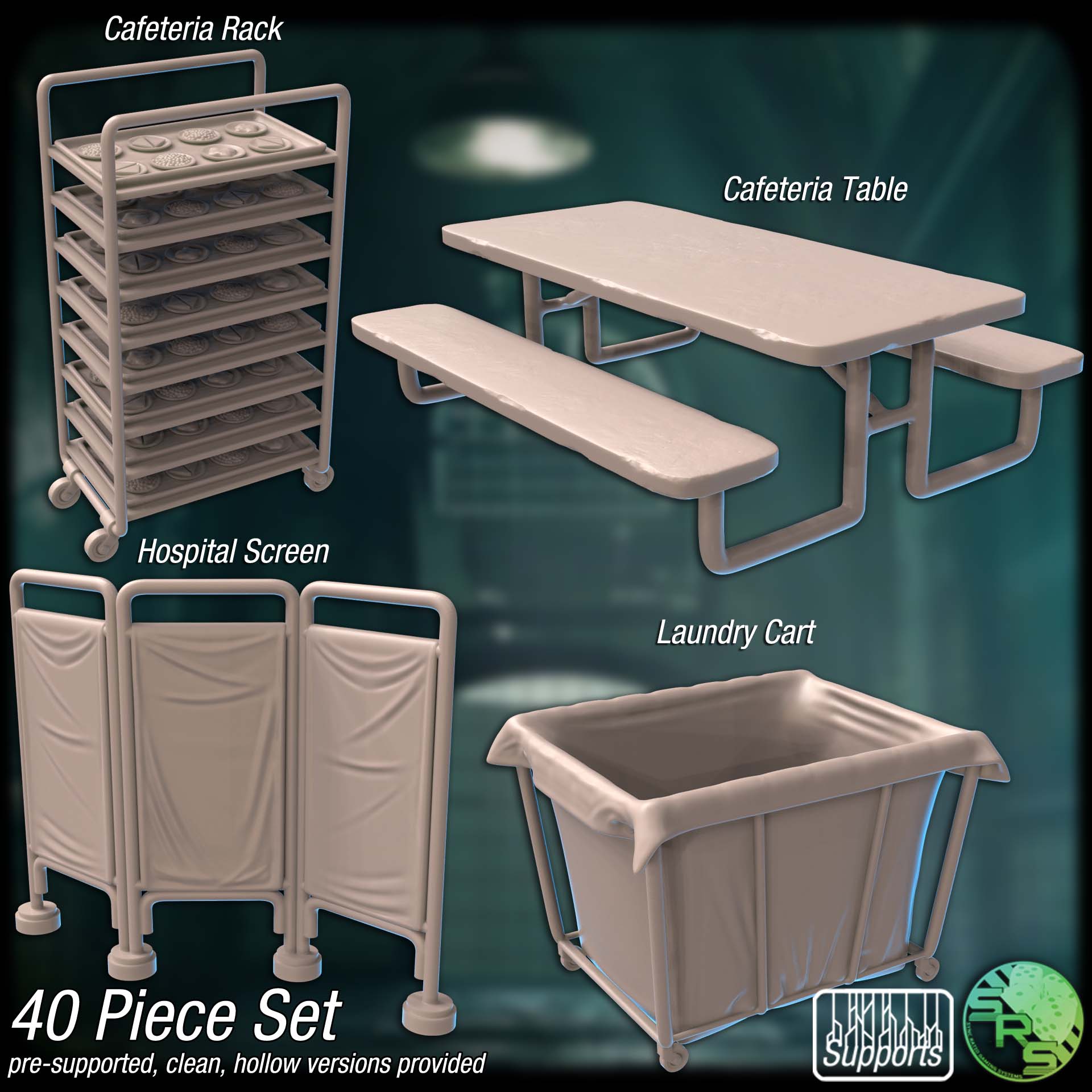 Soulhaven Sanatorium Terrain Set – Resin 3D Printed Scenery for Tabletop Gaming & Dioramas