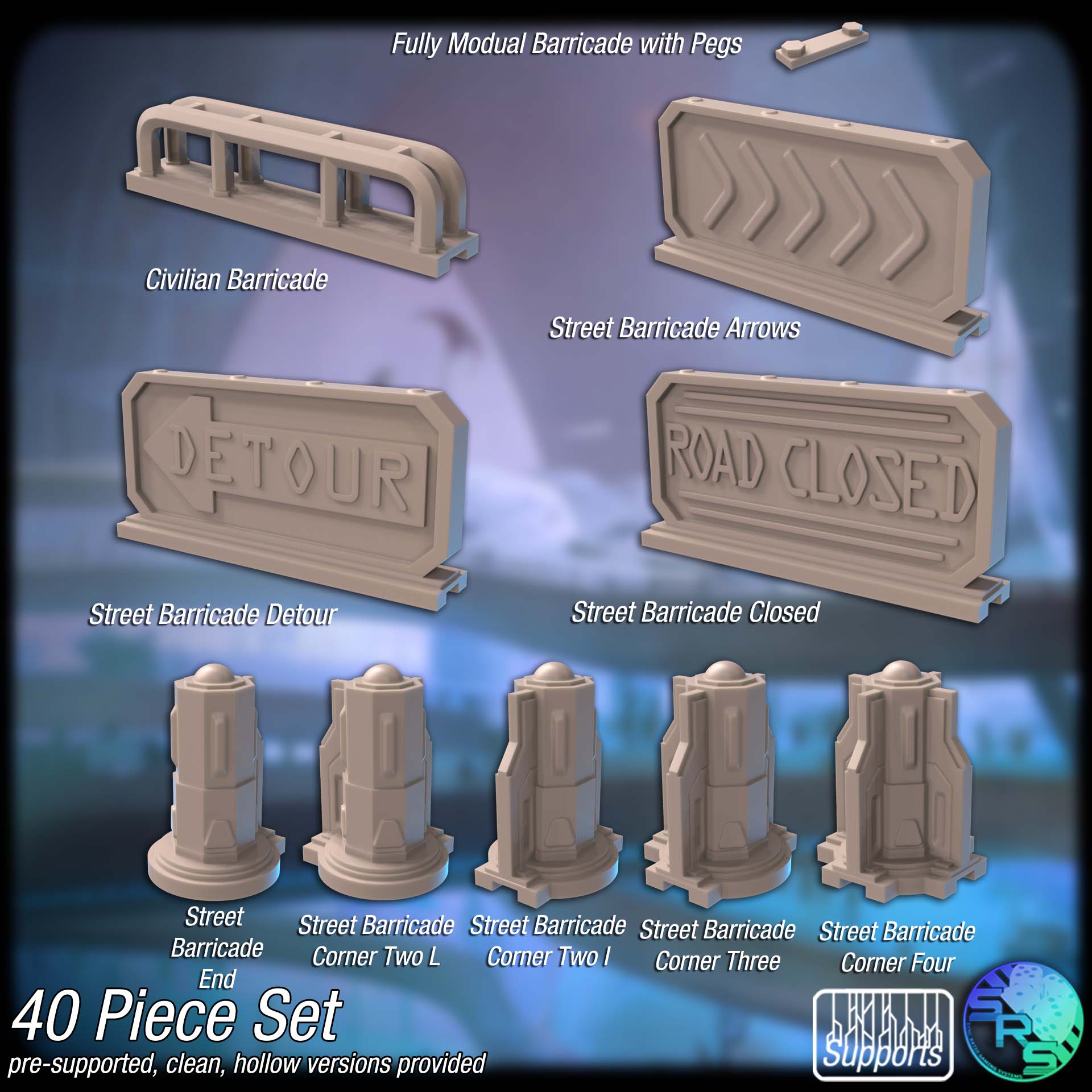 Hyperion Visage Terminal Terrain Set – Resin 3D Printed Sci-Fi Scenery for Tabletop Gaming & Dioramas Spaceport