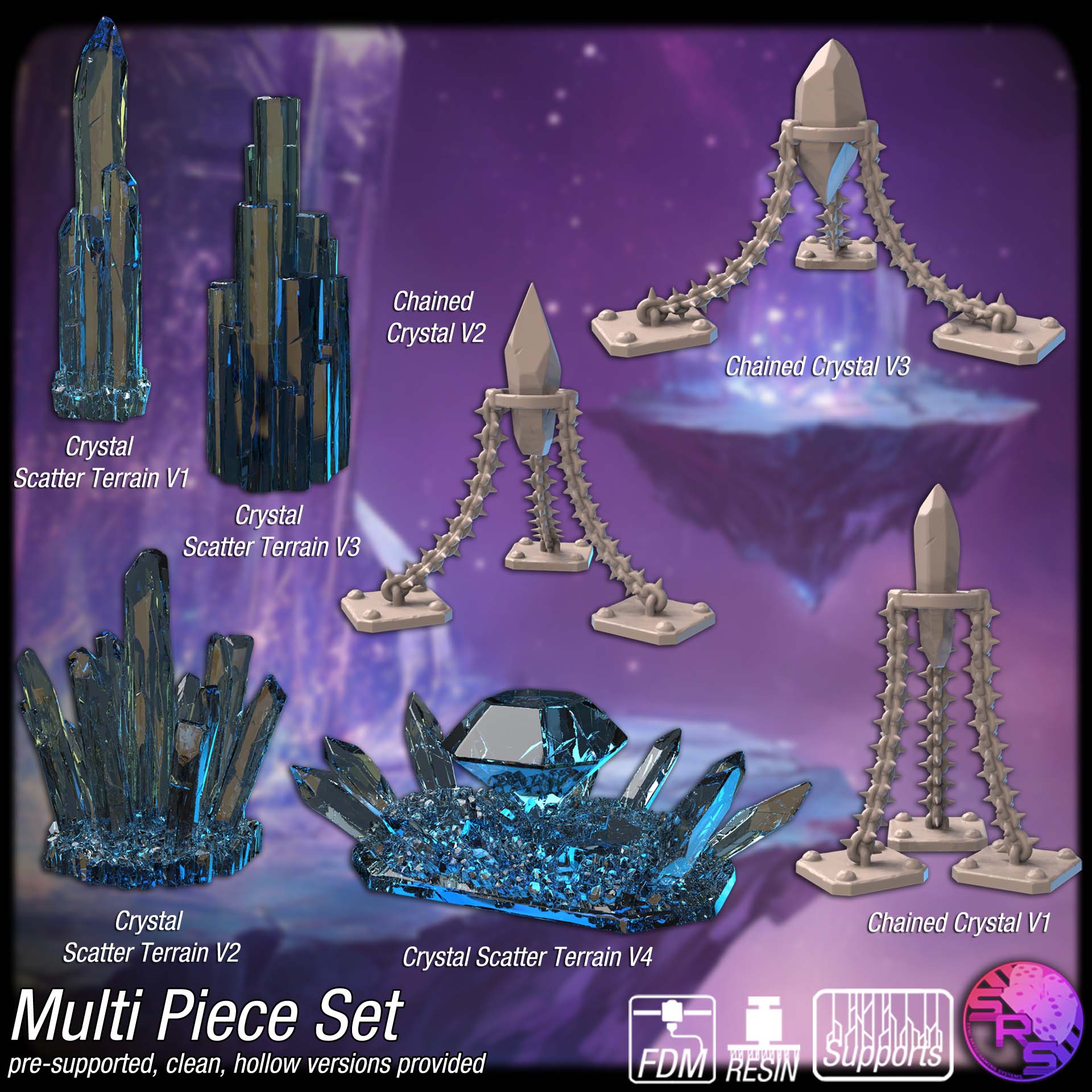 Gemways of Cytherium Terrain Set – Resin 3D Printed Scenery for Tabletop Gaming & Dioramas