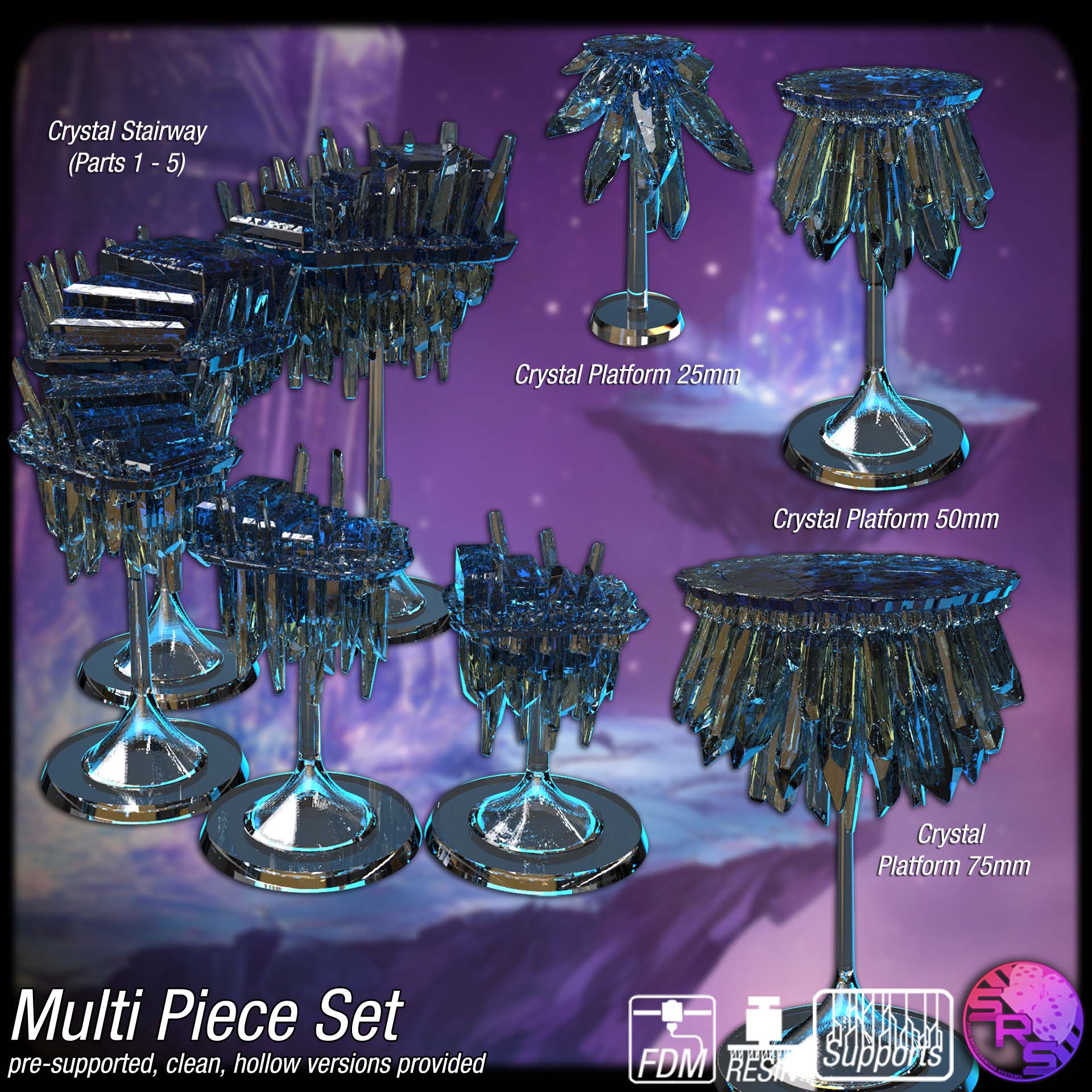 Gemways of Cytherium Terrain Set – Resin 3D Printed Scenery for Tabletop Gaming & Dioramas