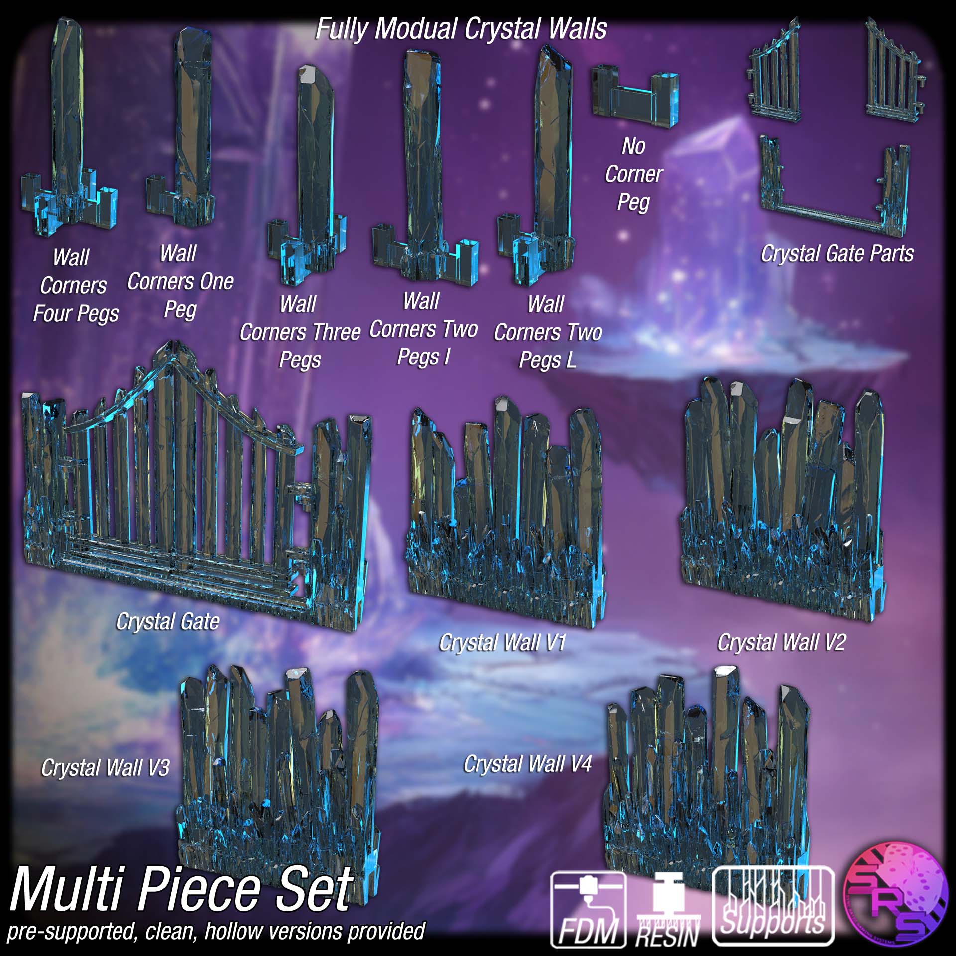 Gemways of Cytherium Terrain Set – Resin 3D Printed Scenery for Tabletop Gaming & Dioramas