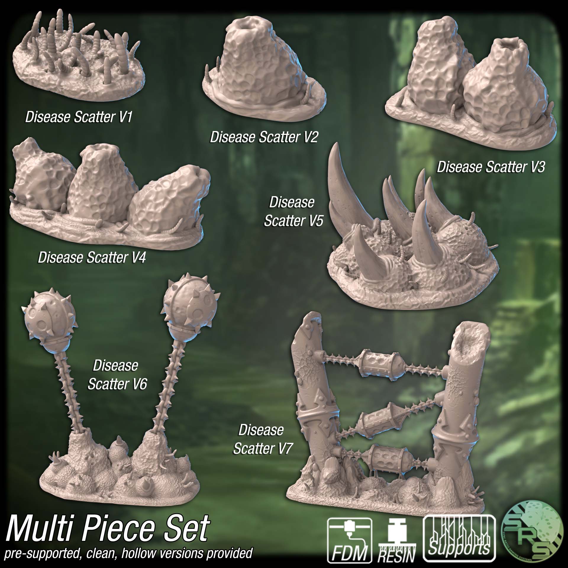 Sepulcrum of Yargleth Terrain Set – Resin & PLA 3D Printed Corrupted Gothic Scenery for Tabletop Gaming & Dioramas
