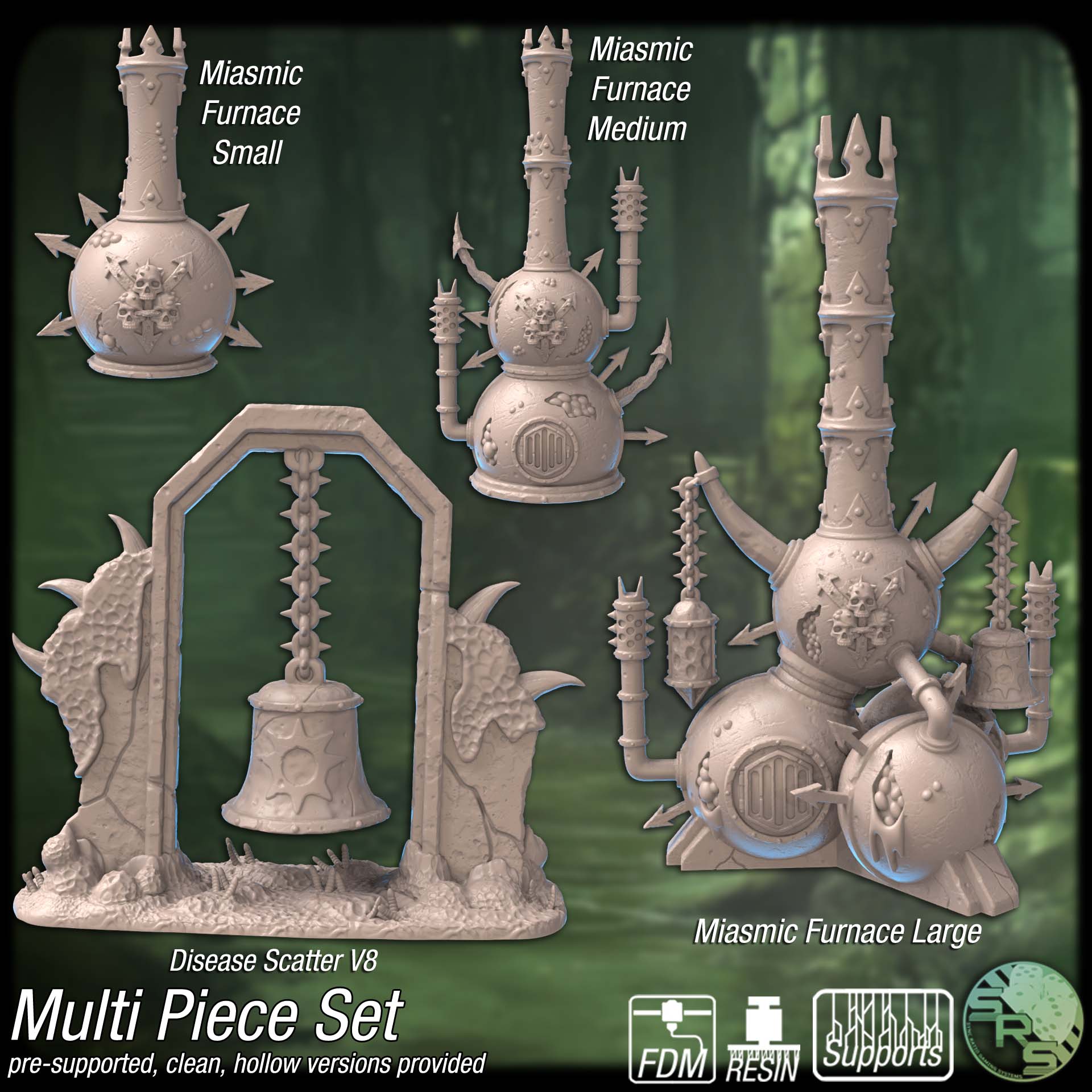 Sepulcrum of Yargleth Terrain Set – Resin & PLA 3D Printed Corrupted Gothic Scenery for Tabletop Gaming & Dioramas